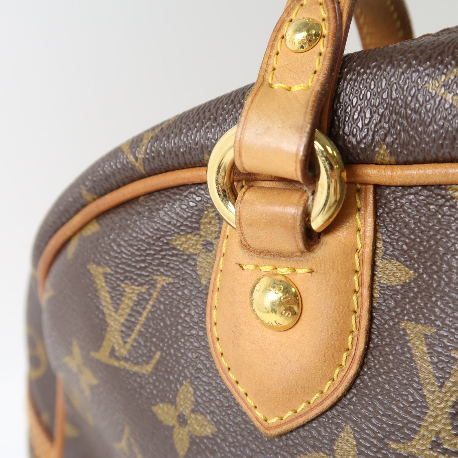 LOUIS VUITTON Monogram Montorgueil GM金扣肩背袋棕色