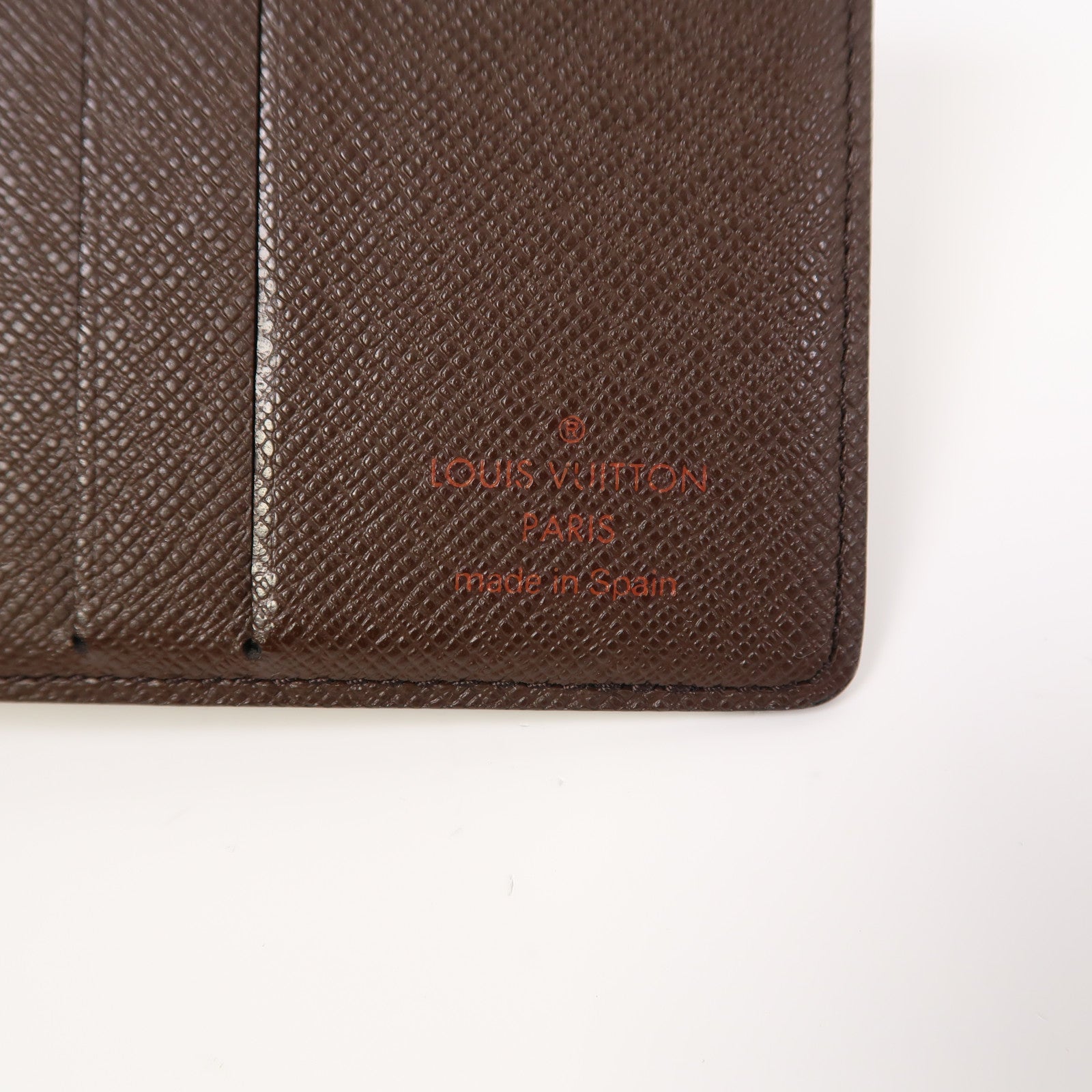 LOUIS VUITTON Damier Ebene Fold Wallet錢包啡色