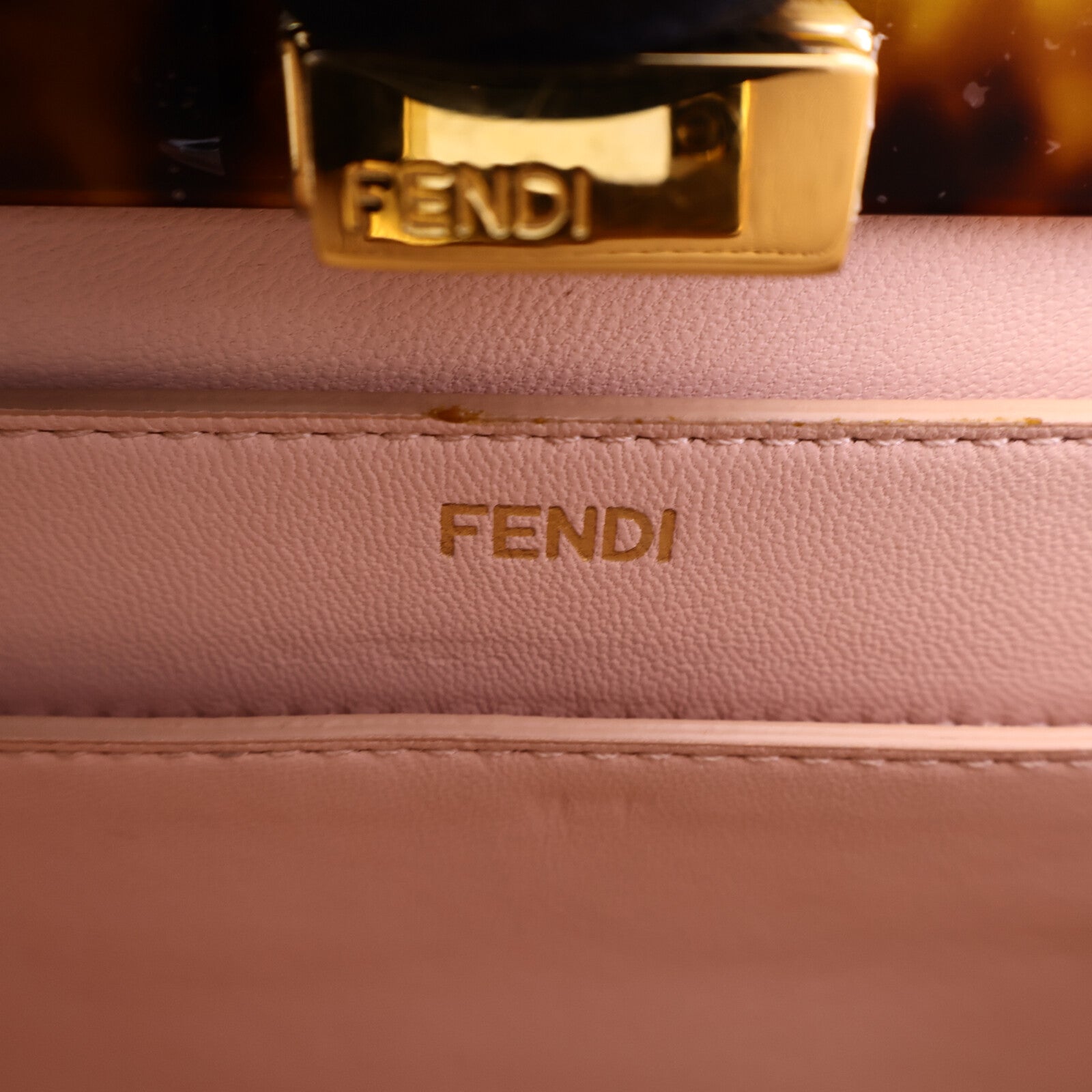 FENDI 牛皮皮革Peekaboo Small手挽肩背兩用袋