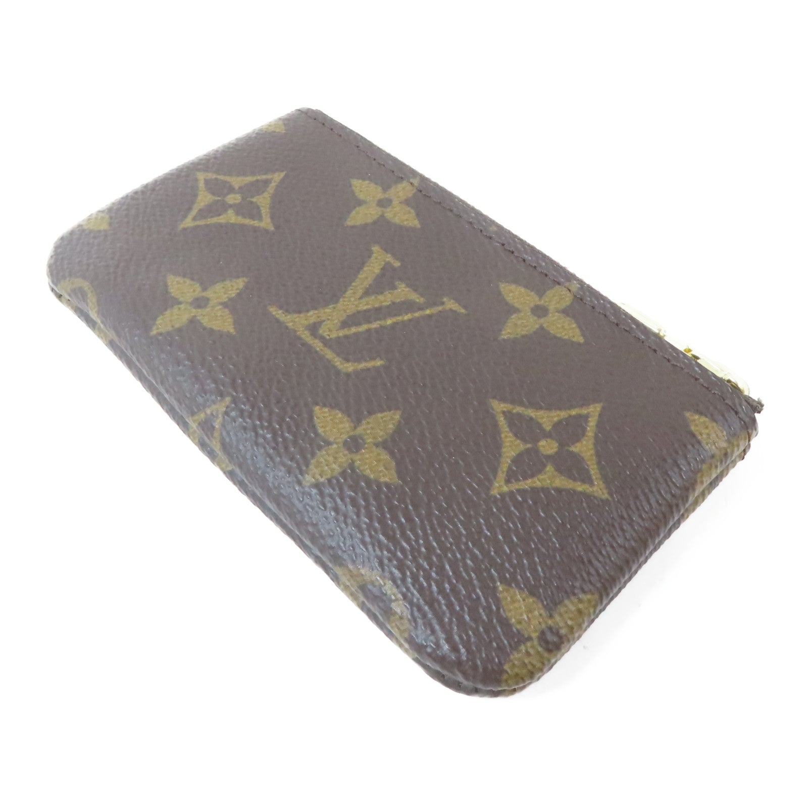 LOUIS VUITTON Monogram Coin Case金扣零錢包啡色