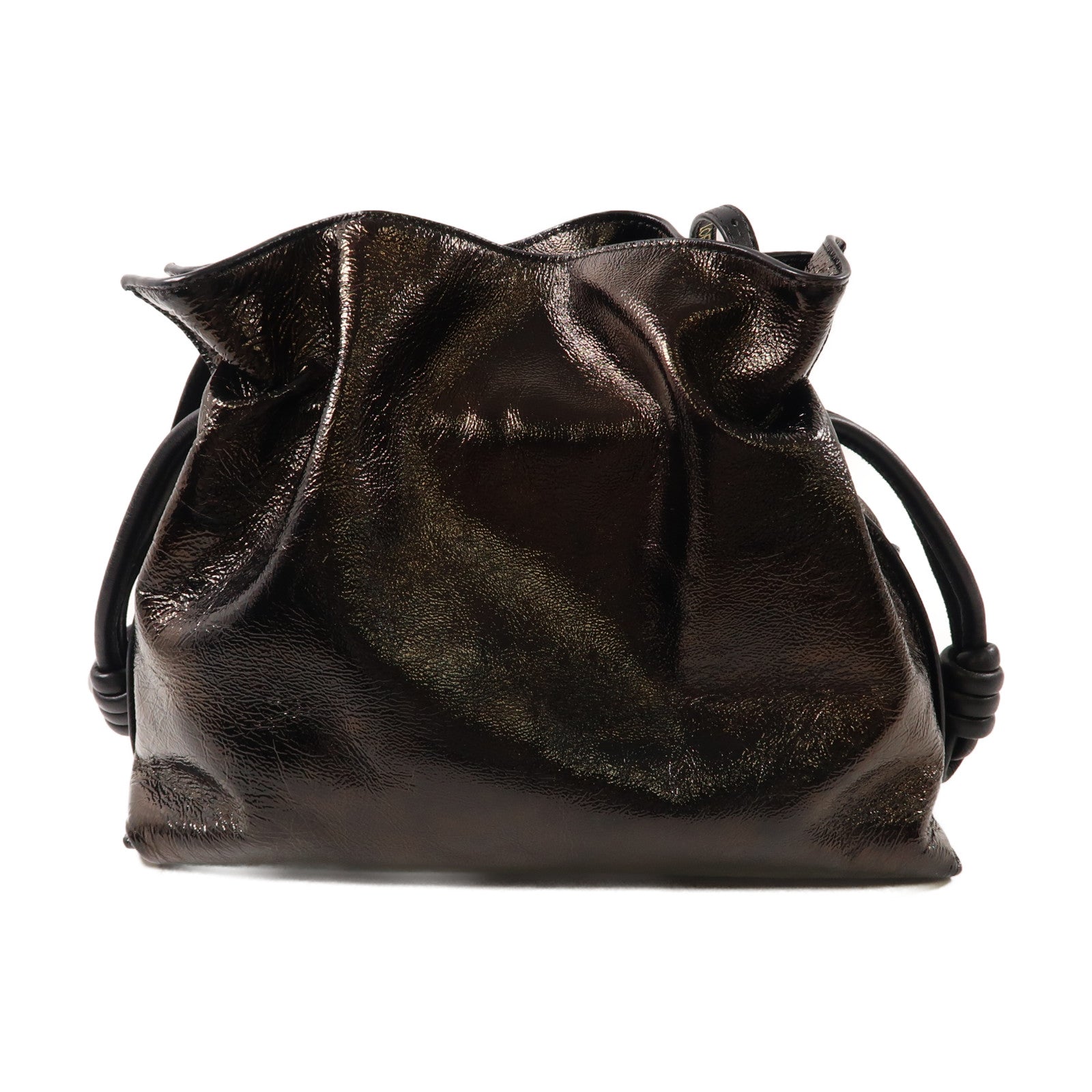 LOEWE 牛皮皮革Flamenco肩背袋啡色