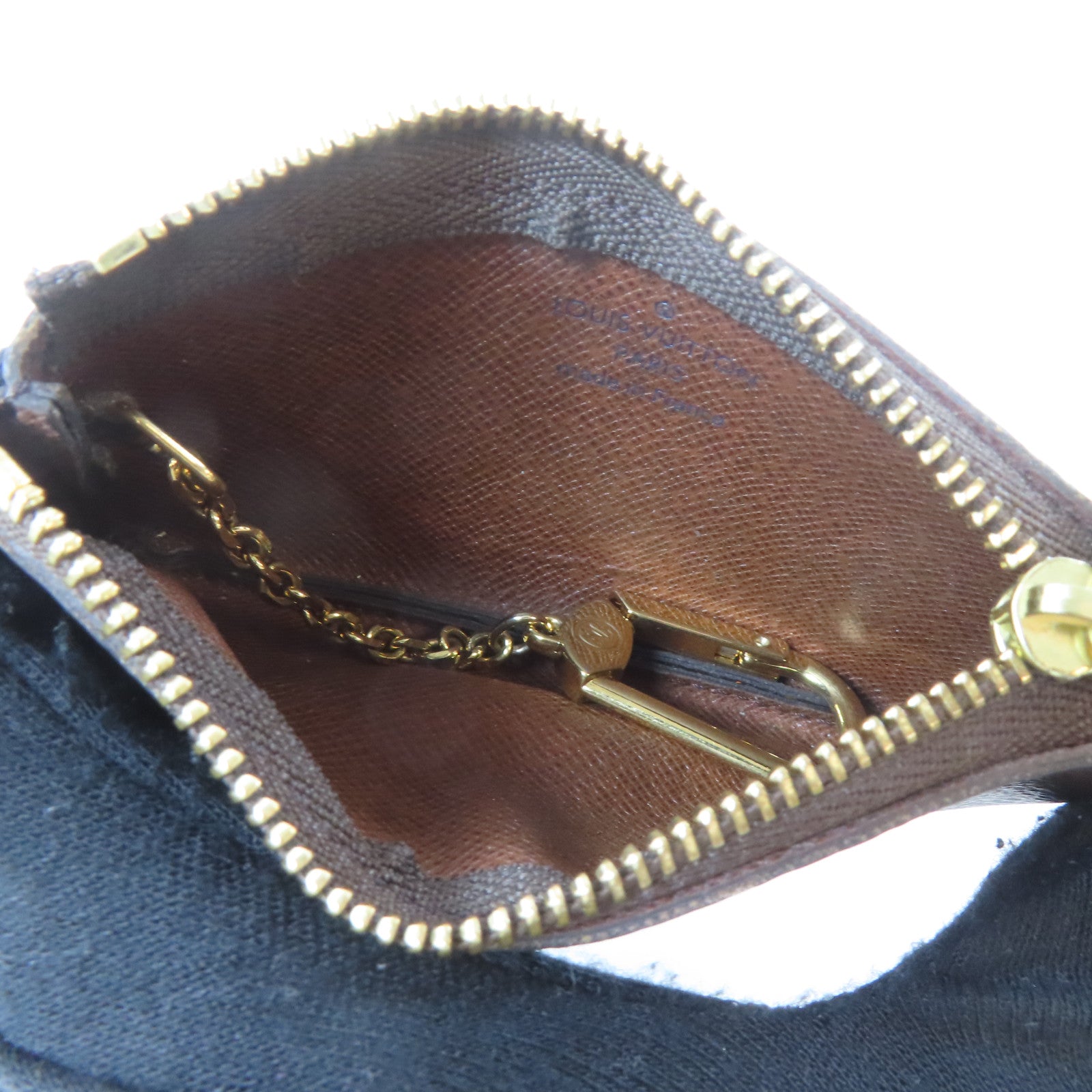 LOUIS VUITTON Monogram Coin Case金扣零錢包啡色