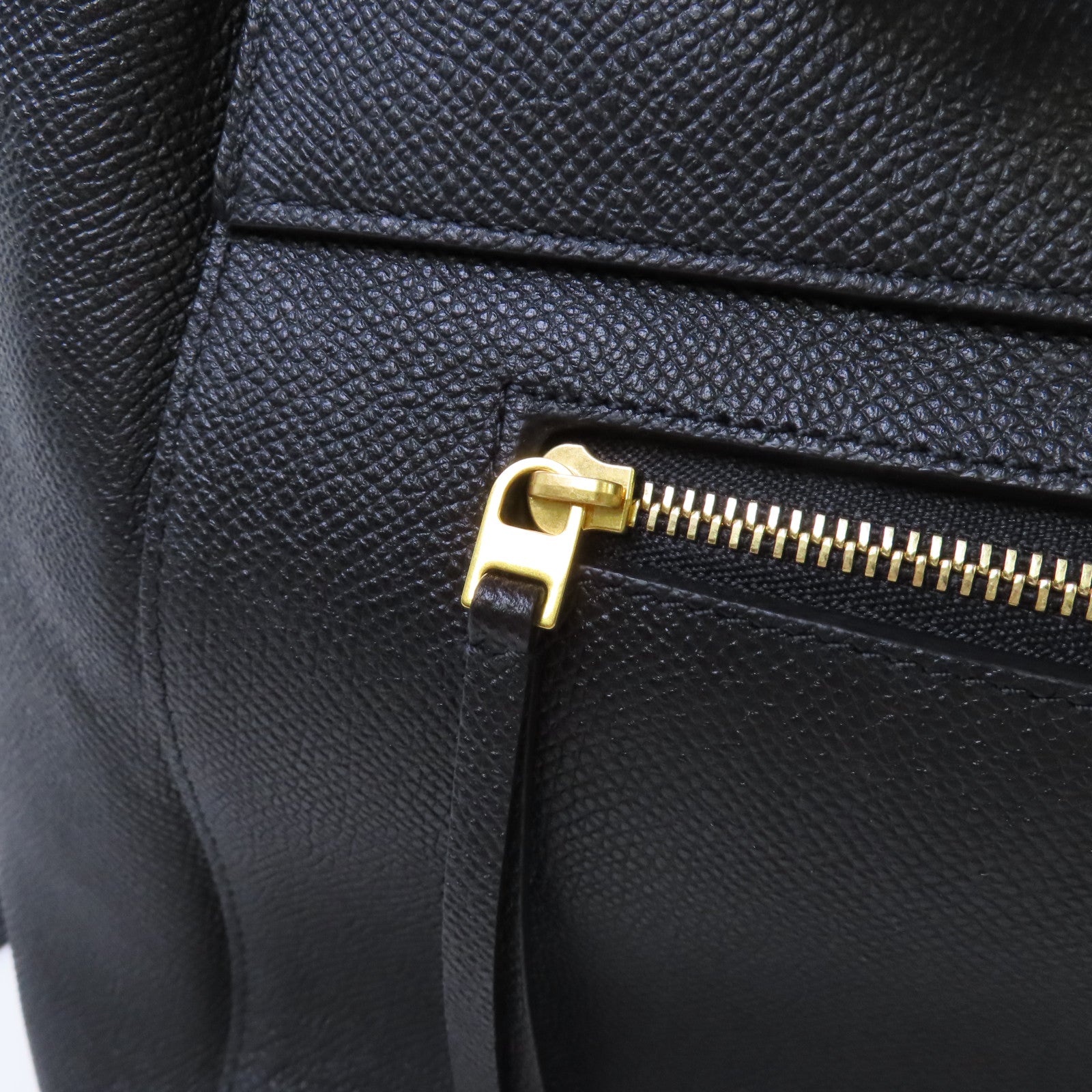 CELINE 牛皮皮革Belt Bag金扣手挽肩背兩用袋黑色