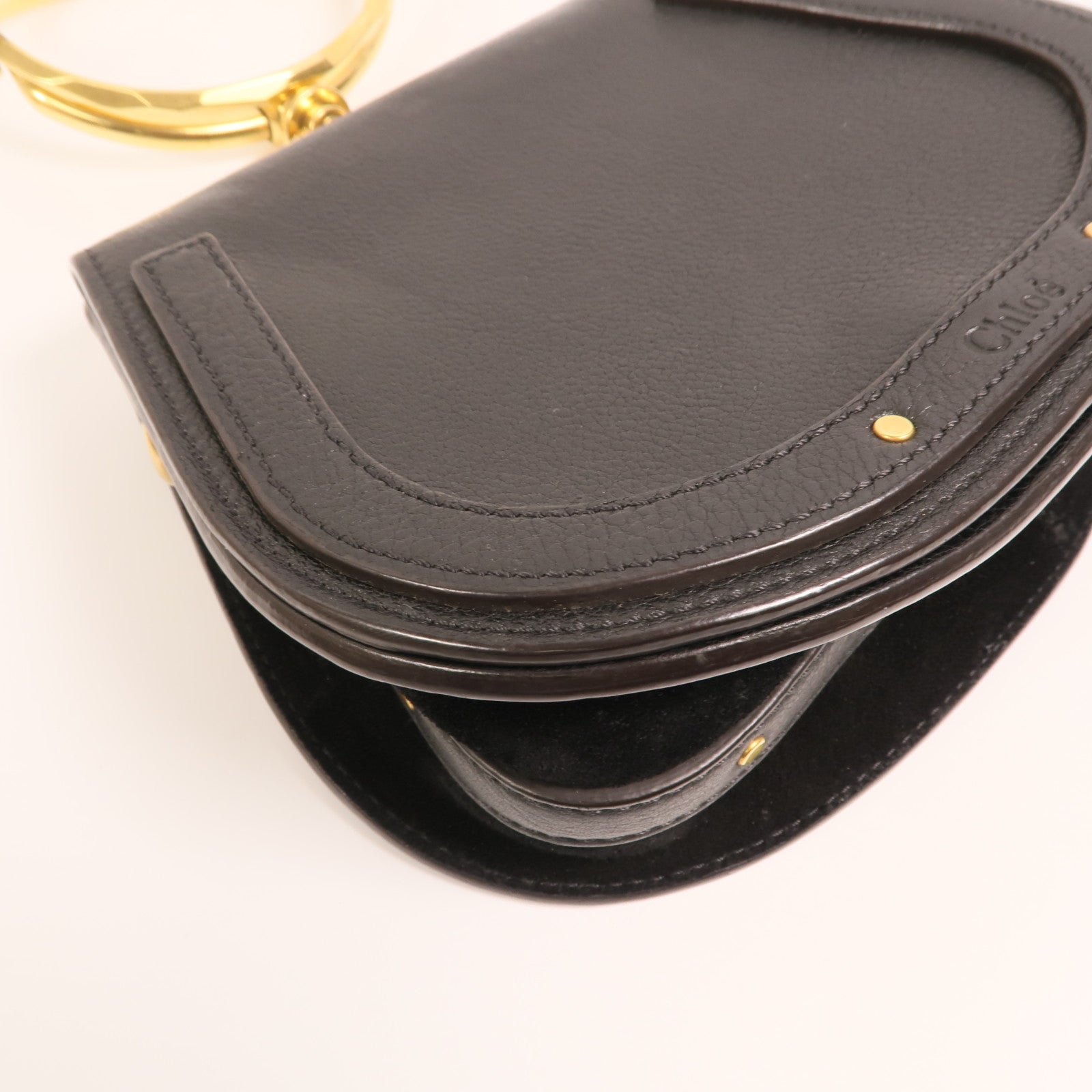 Chloe 牛皮皮革Nile金扣手挽肩背兩用袋
