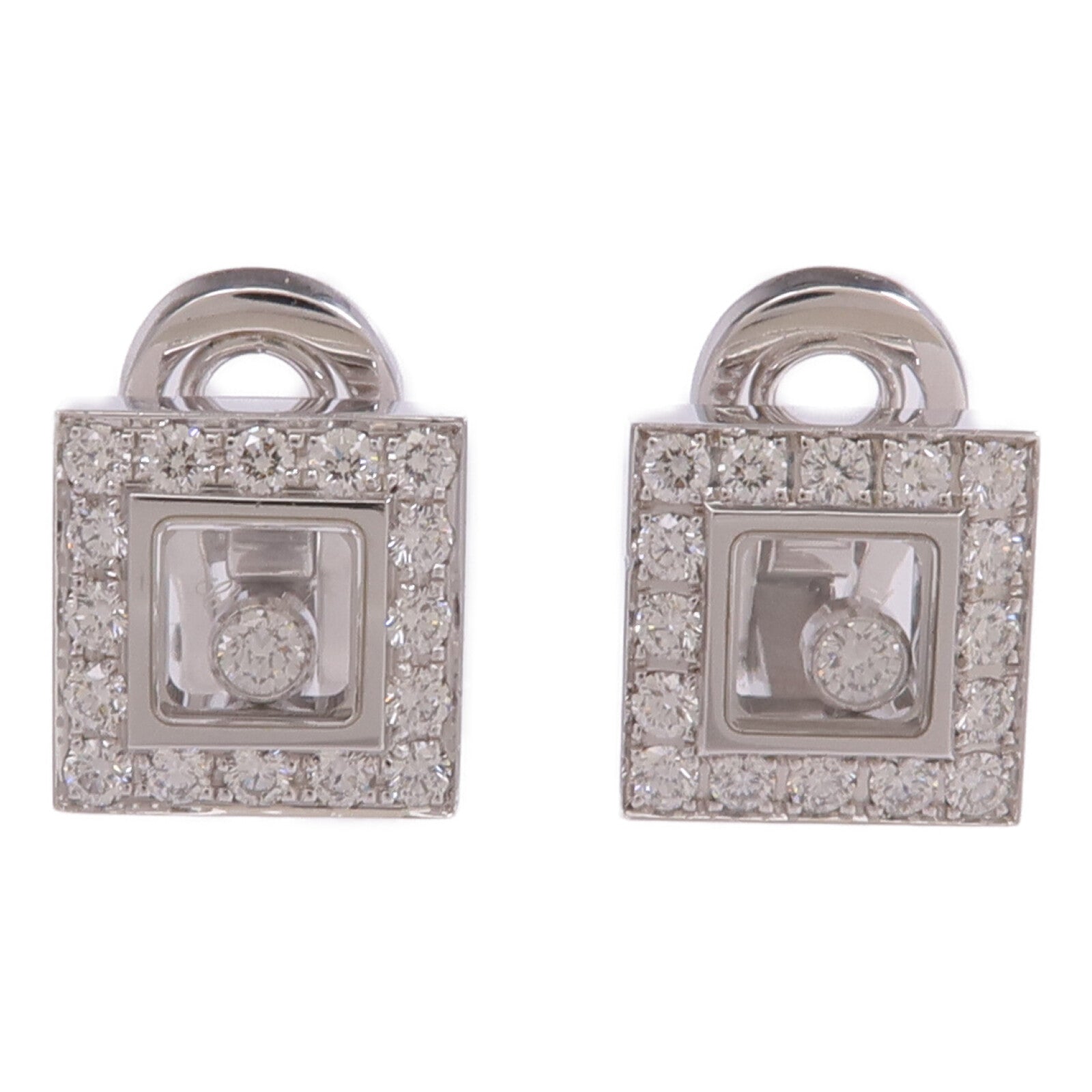 Chopard 18K白金Diamond Earrings鑽石耳環