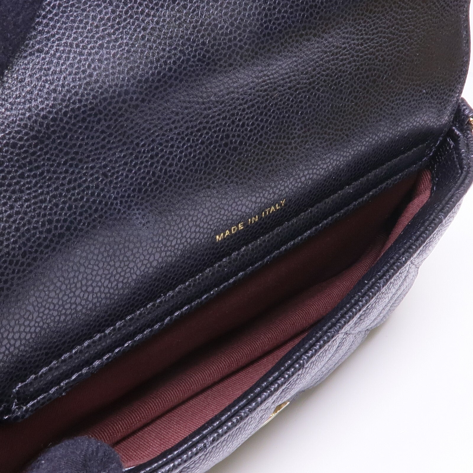 CHANEL 牛皮皮革Chain Shoulder金扣鏈帶肩背袋
