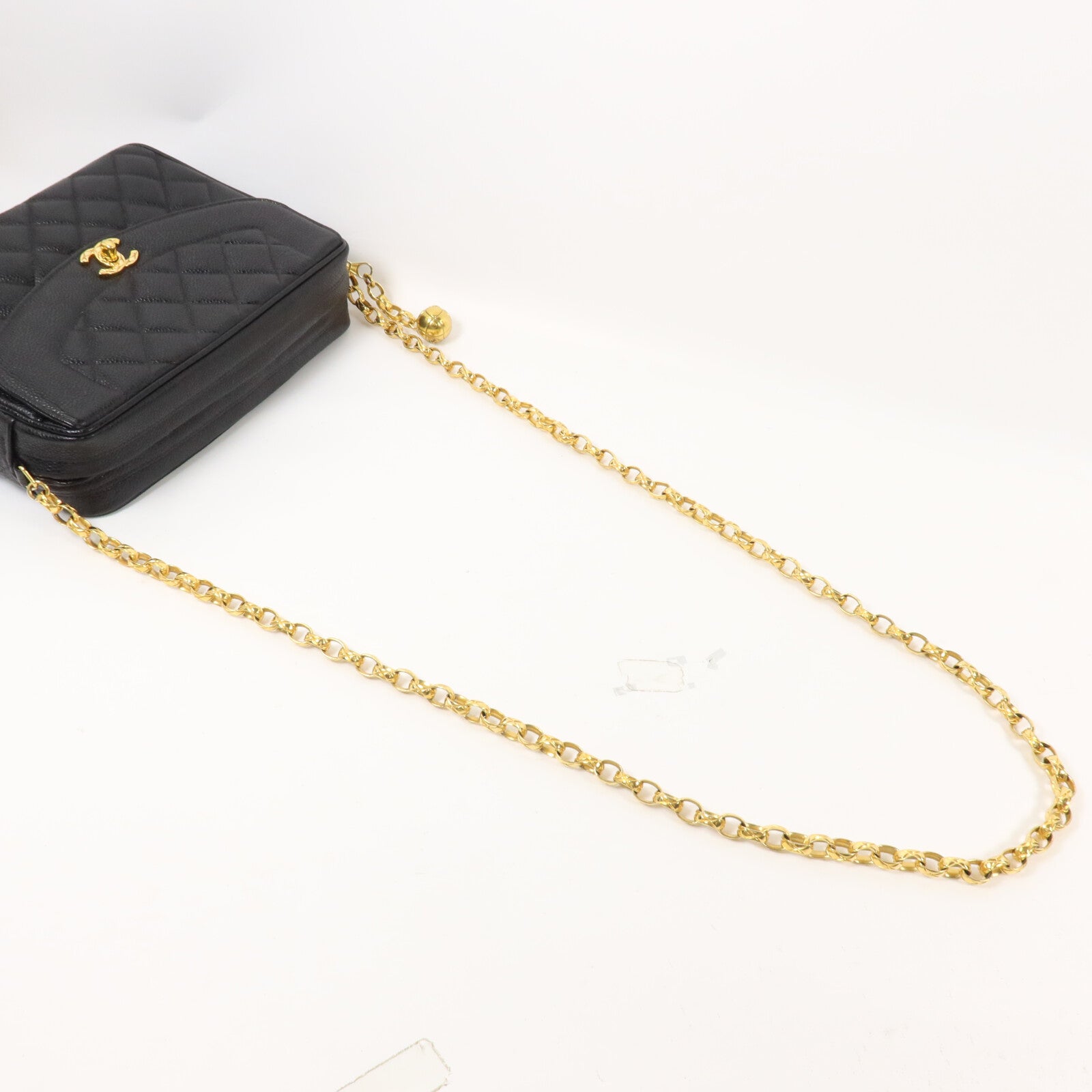 CHANEL 牛皮皮革Vintage Chain Shoulder鏈帶肩背袋