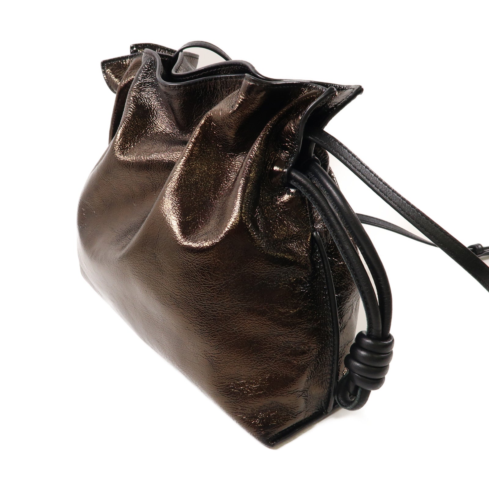 LOEWE 牛皮皮革Flamenco肩背袋啡色