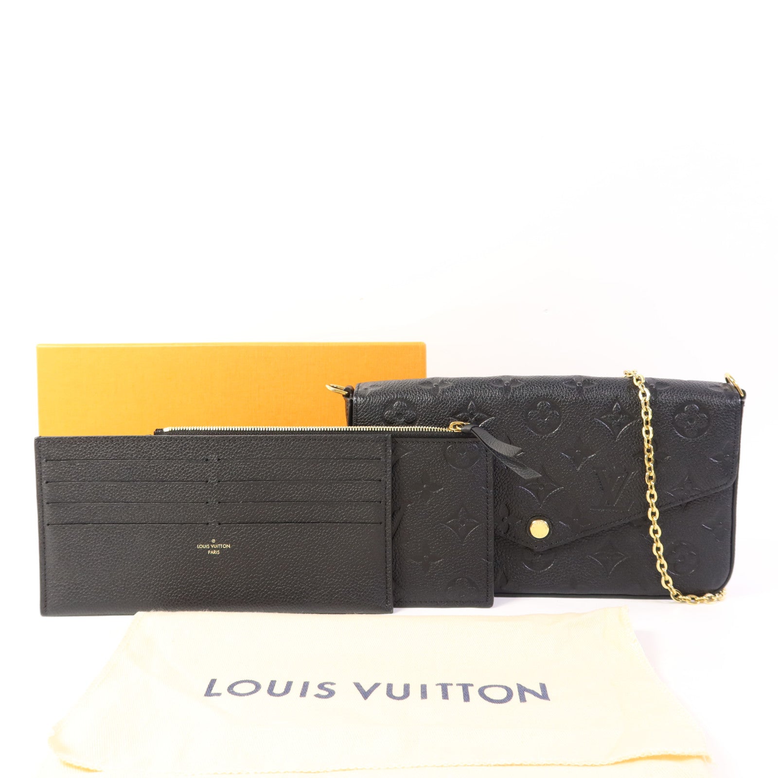 LOUIS VUITTON Monogram Empreinte Felicie Pochette金扣肩背袋