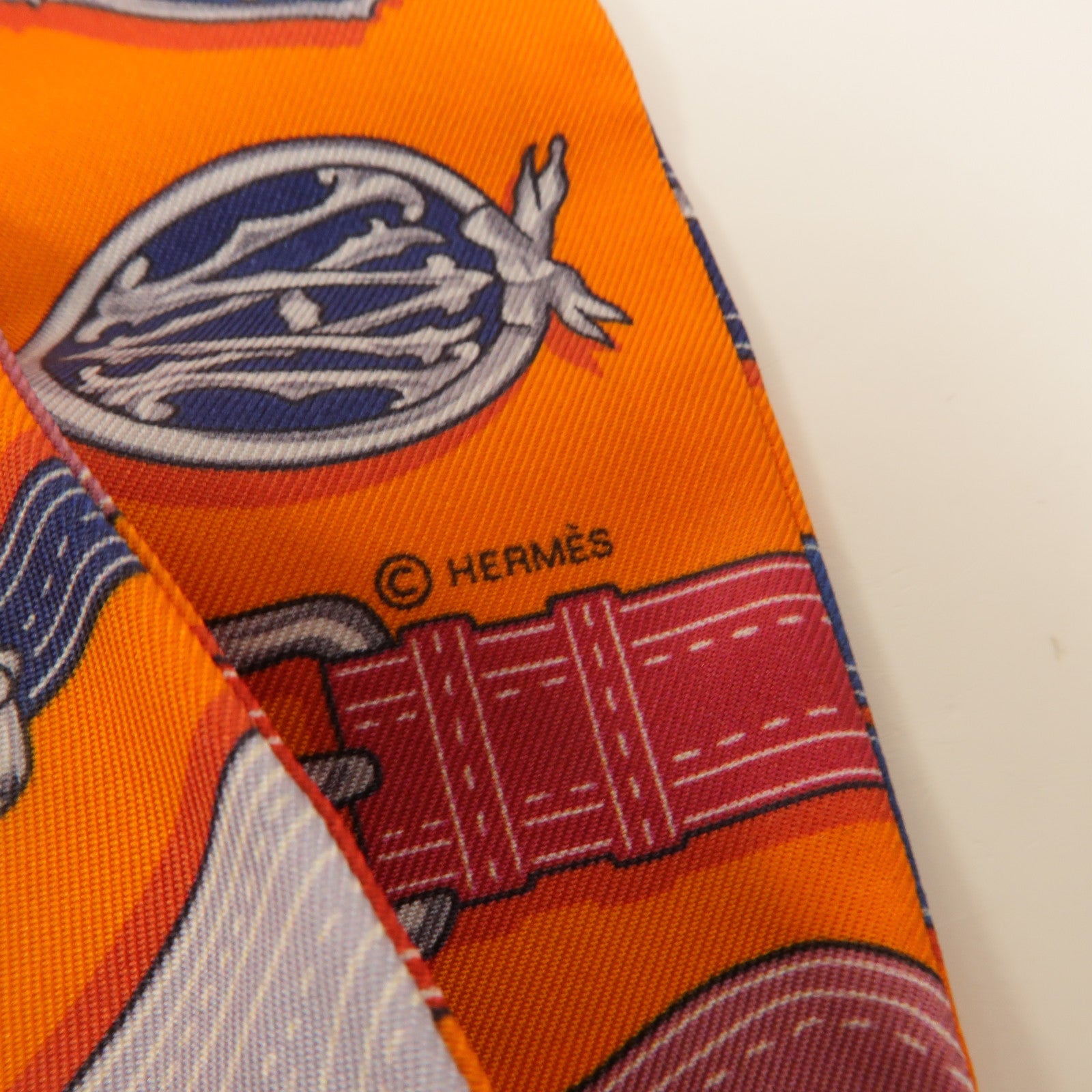 HERMES 絲質Twilly絲巾