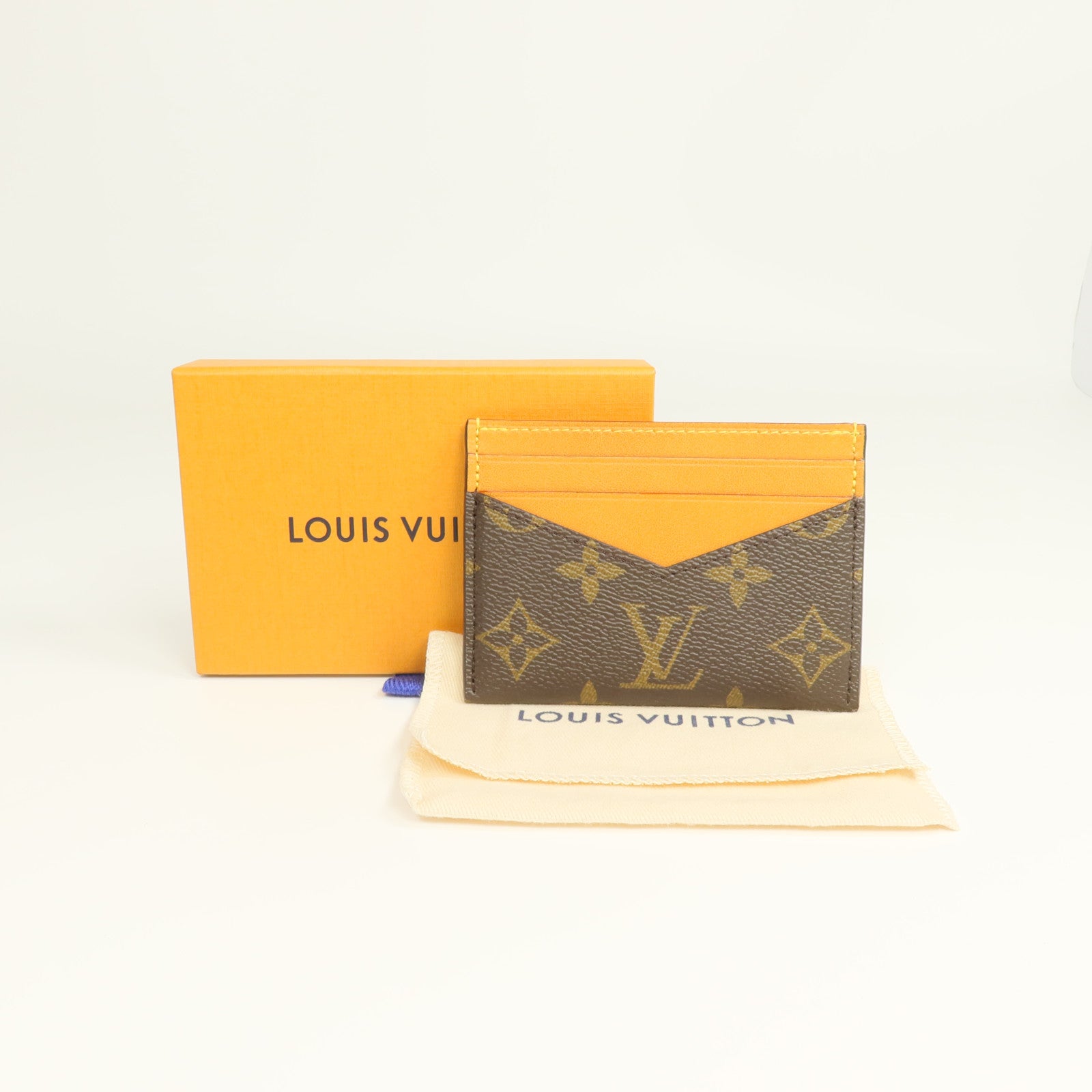 LOUIS VUITTON Monogram/皮革Triple Card Holder卡片套