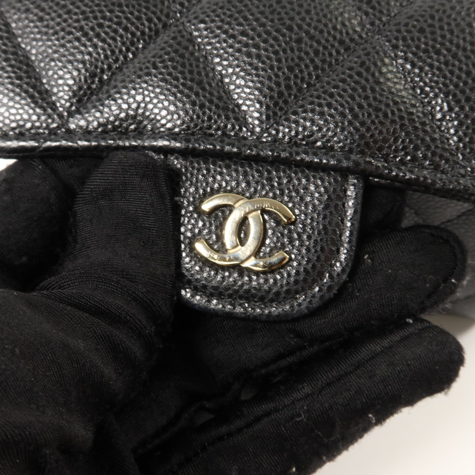CHANEL 牛皮皮革Classic Small Flap Wallet金扣卡片套