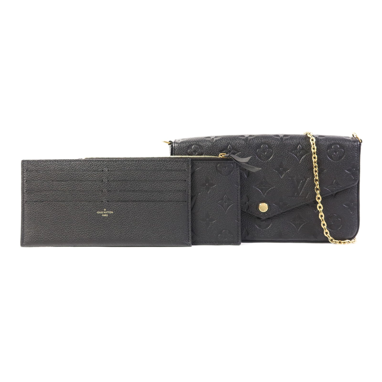 LOUIS VUITTON Monogram Empreinte Felicie Pochette金扣肩背袋