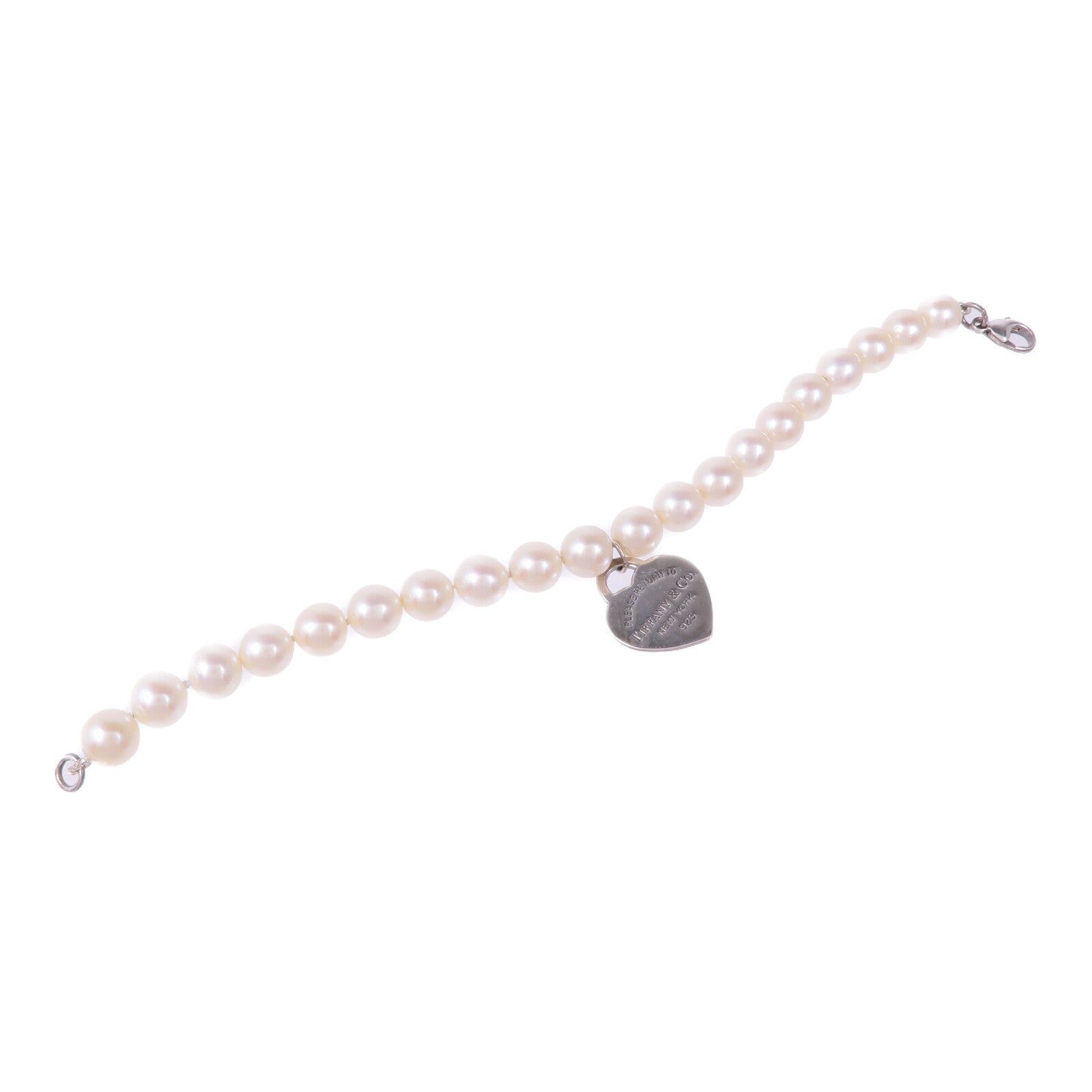 TIFFANY＆CO 925純銀Pearl Bracelet珍珠手鏈