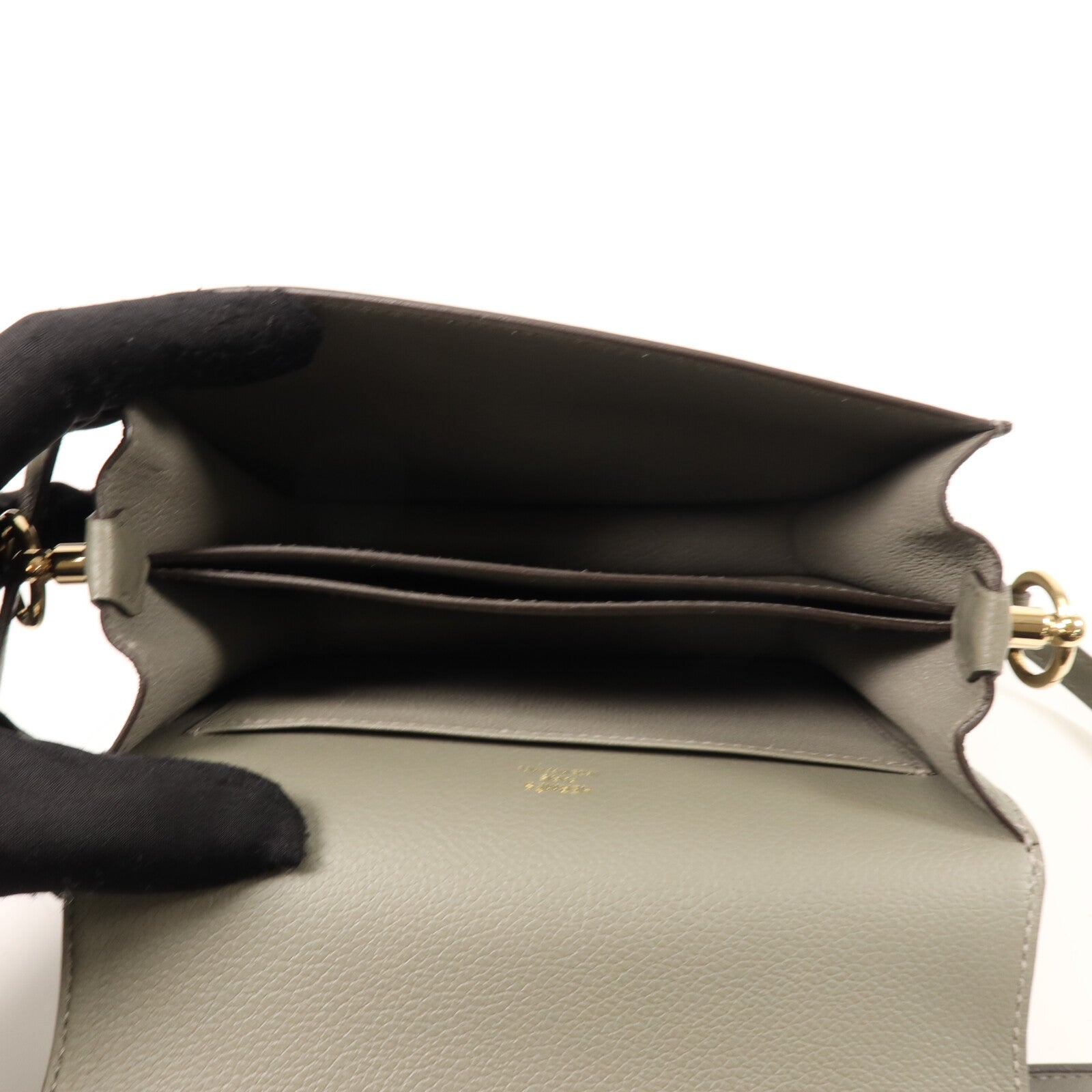 HERMES Evercolor皮革Roulis Mini肩背袋Gris Meyer