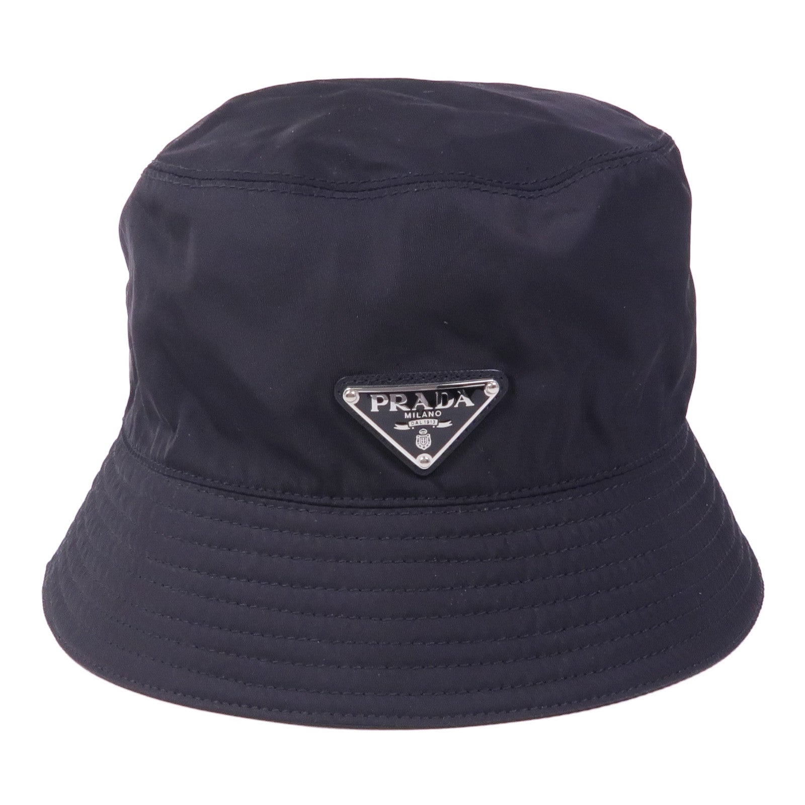 PRADA 尼龍Hat銀扣帽子