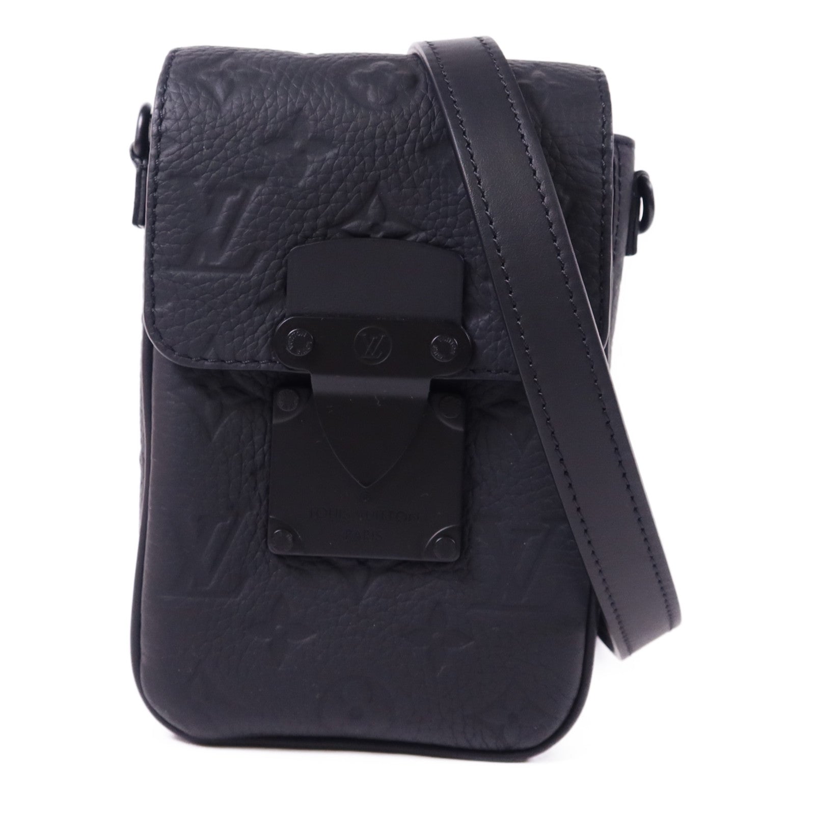 LOUIS VUITTON Monogram Taurillon S-Lock Vertical Wearable肩背袋