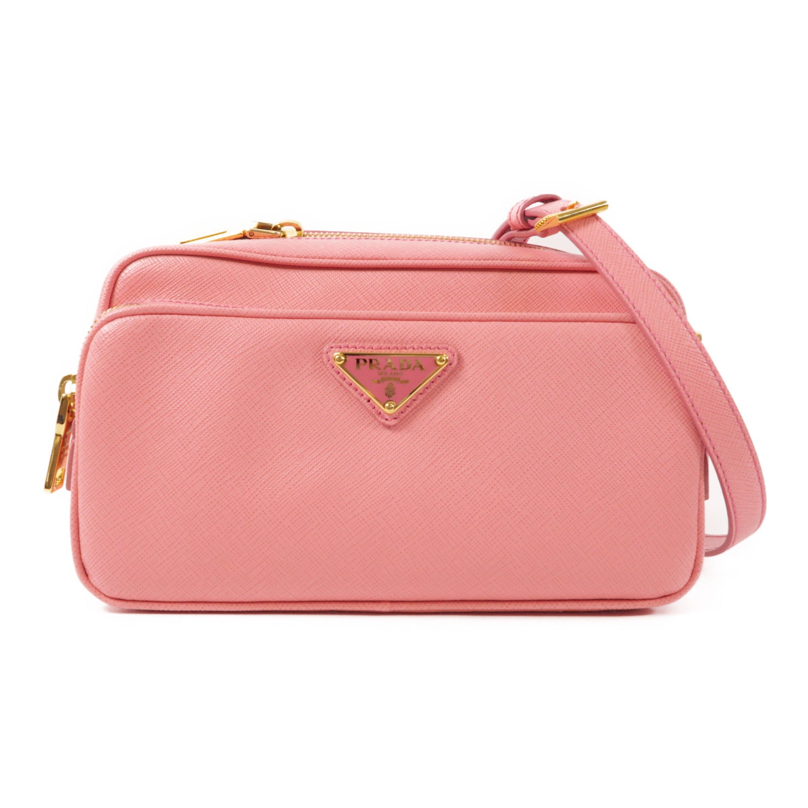 PRADA Saffiano皮革Shoulder Bag金扣肩背袋