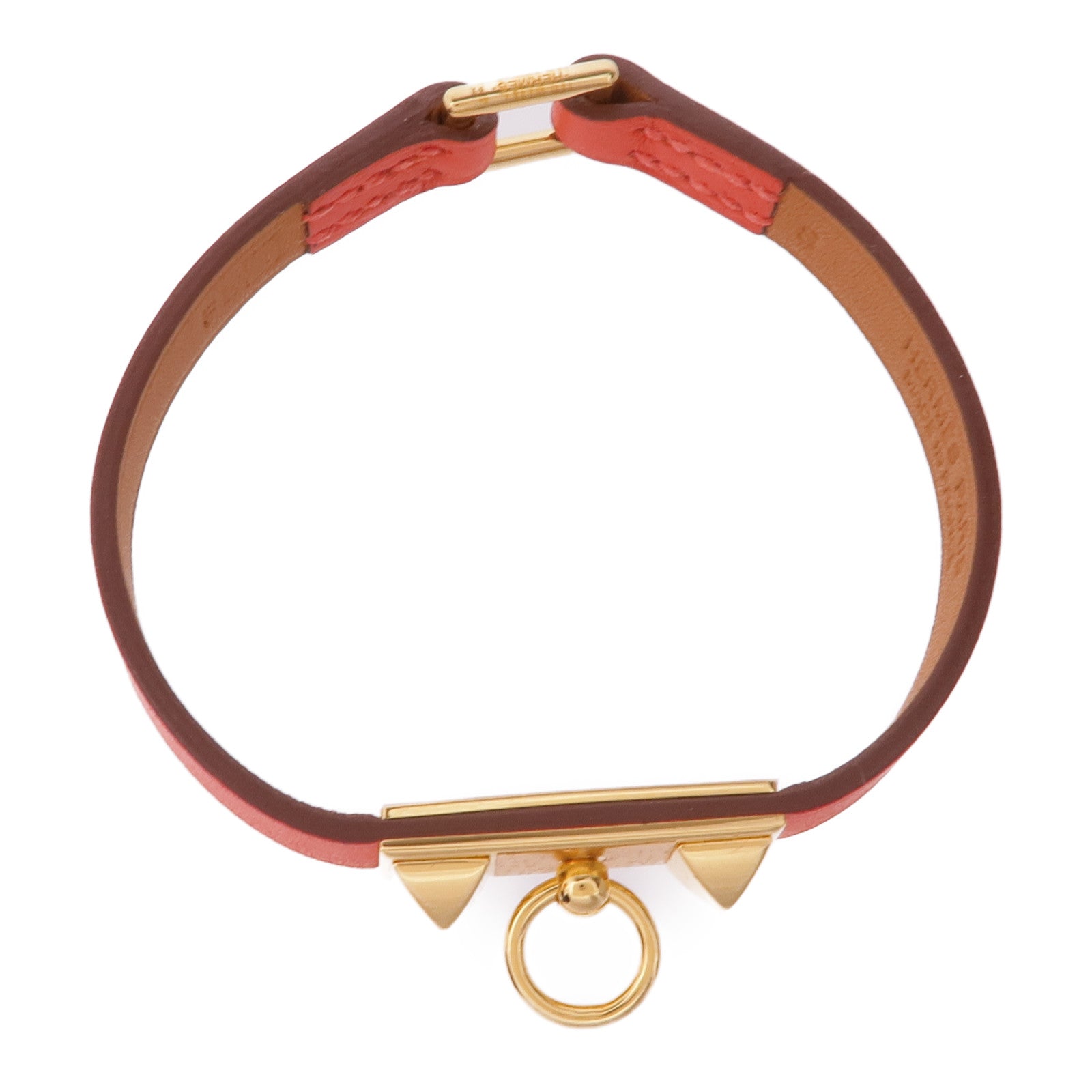 HERMES 【激減優惠】Swift皮革Rivale Mini Bracelet金扣手帶Rose Jaipur