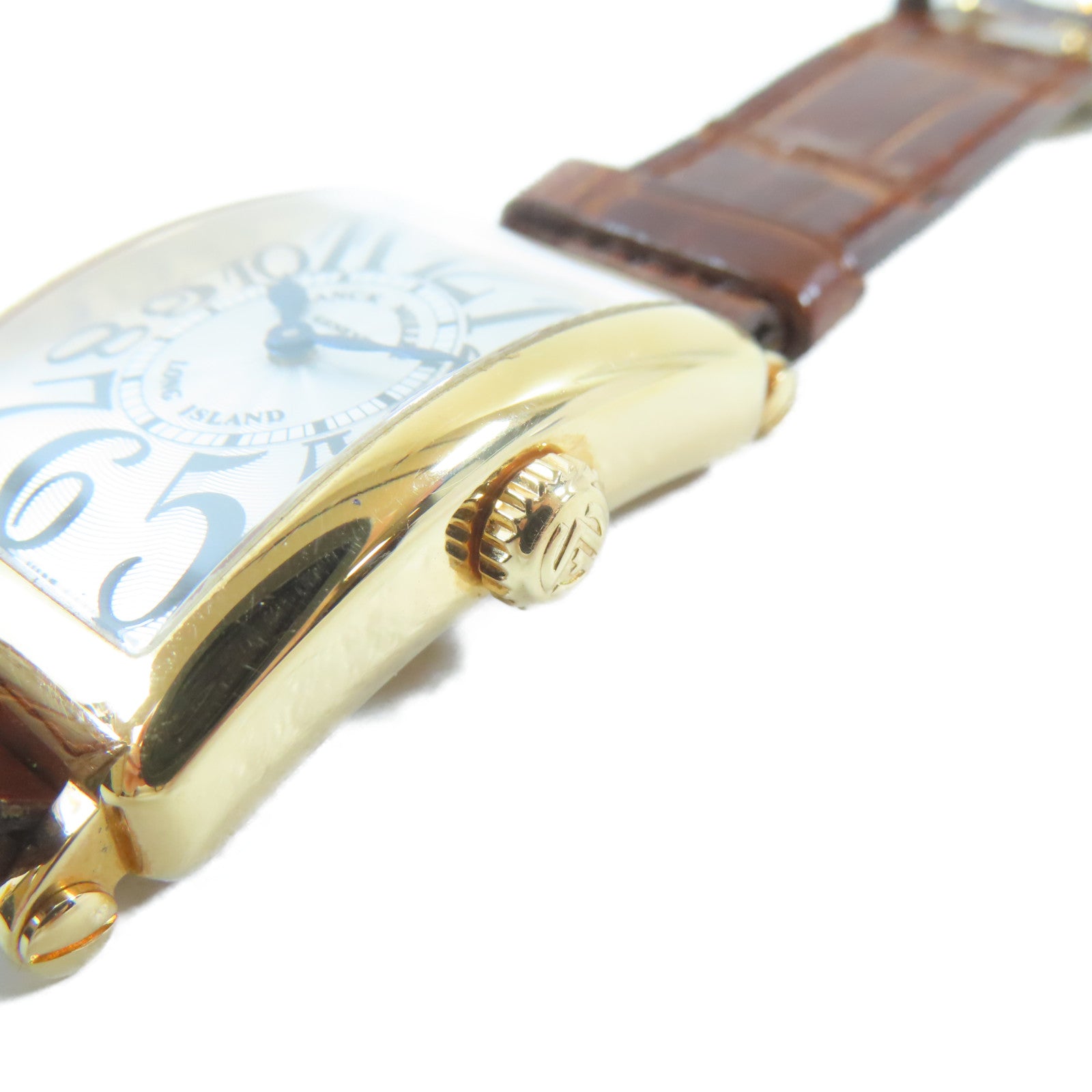 FRANCK MULLER Long Island 18K黃金手錶石英機芯白色