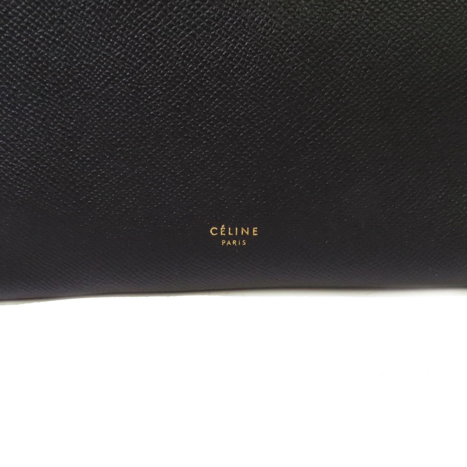 CELINE 牛皮皮革Belt Bag金扣手挽肩背兩用袋黑色