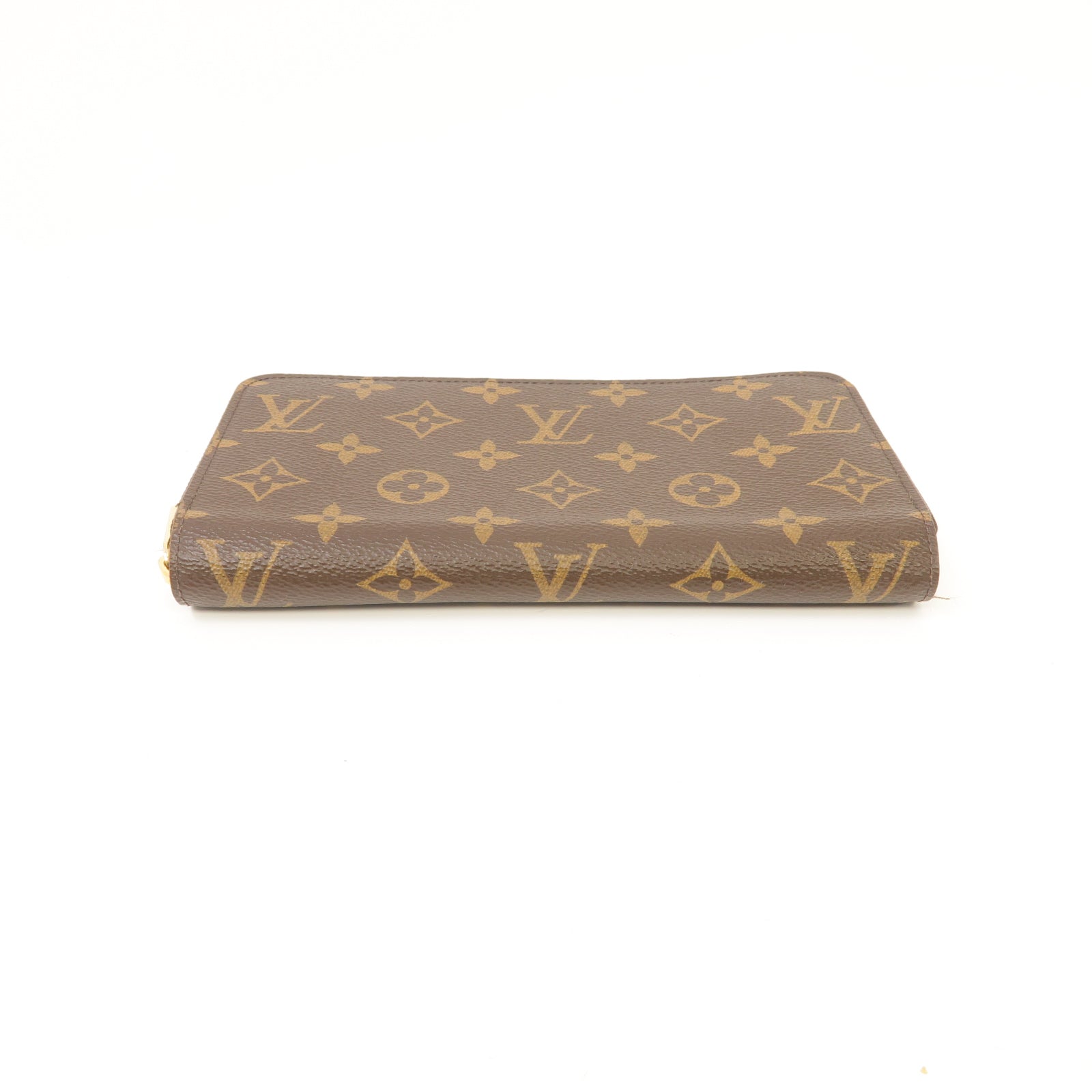 LOUIS VUITTON Monogram Zipper Long Wallet金扣圓形長錢包啡色
