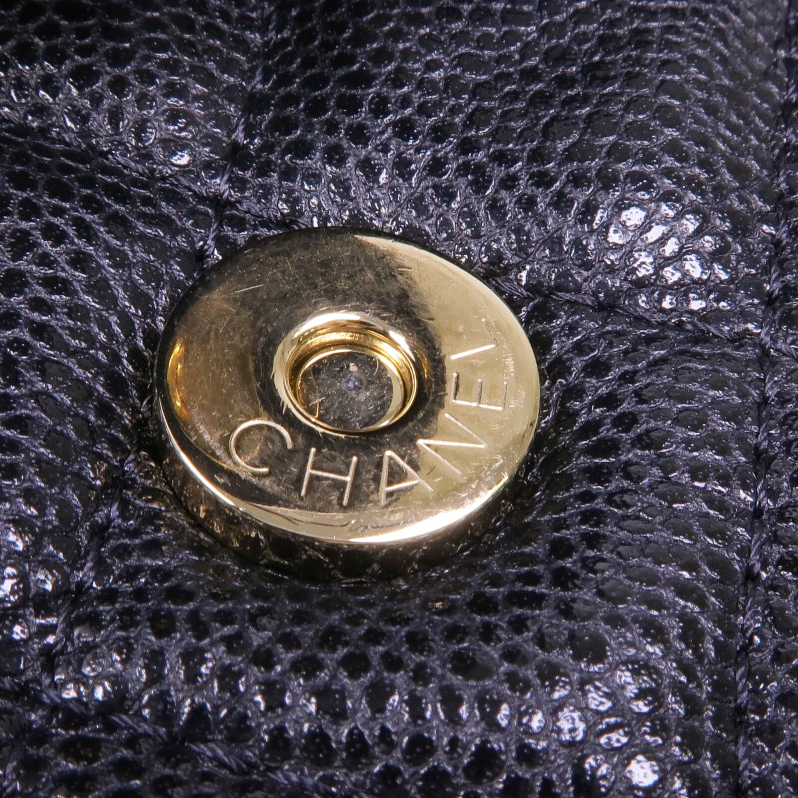 CHANEL 牛皮皮革Chain Shoulder金扣鏈帶肩背袋