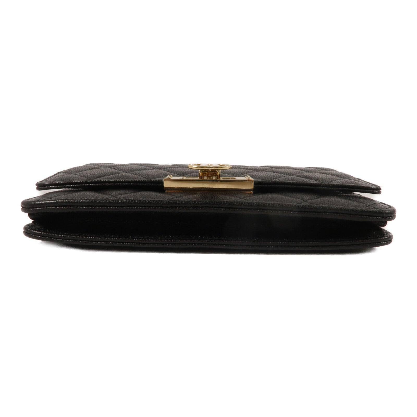CHANEL 牛皮皮革Golden Class Double CC Wallet On Chain鏈帶肩背袋