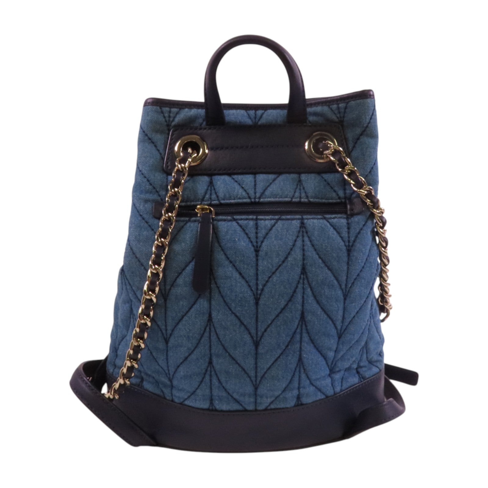 Kate Spade 牛仔布Rucksack銀扣背包