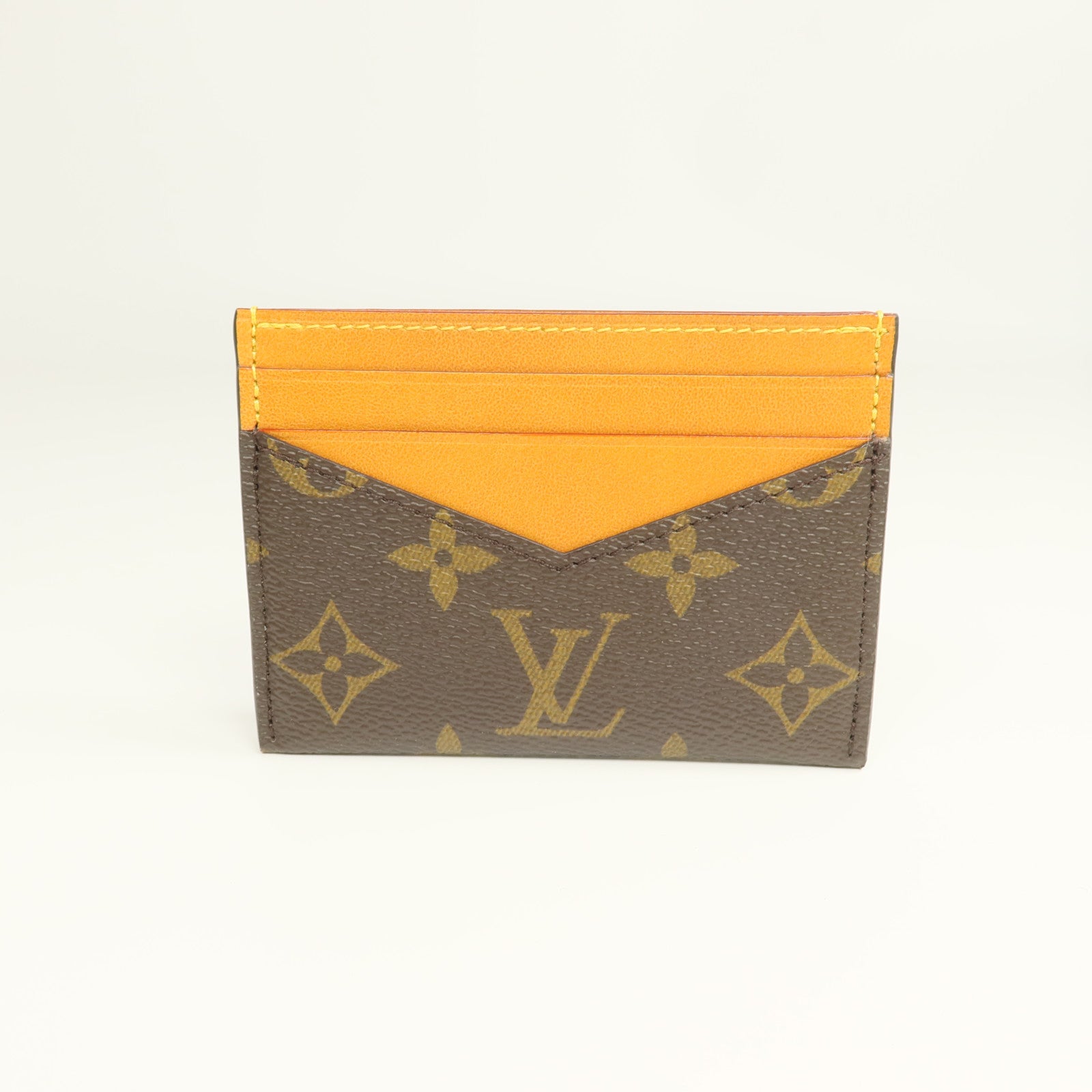 LOUIS VUITTON Monogram/皮革Triple Card Holder卡片套