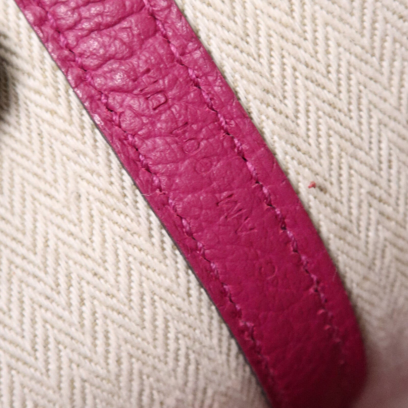HERMES Country皮革Garden Party TPM銀扣手挽袋Rose Purple