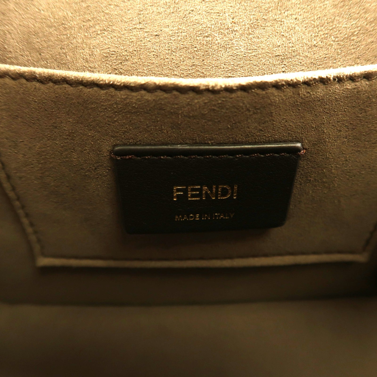 FENDI GHW Shoulder Bag 8BT286 Calfskin Leather Brown