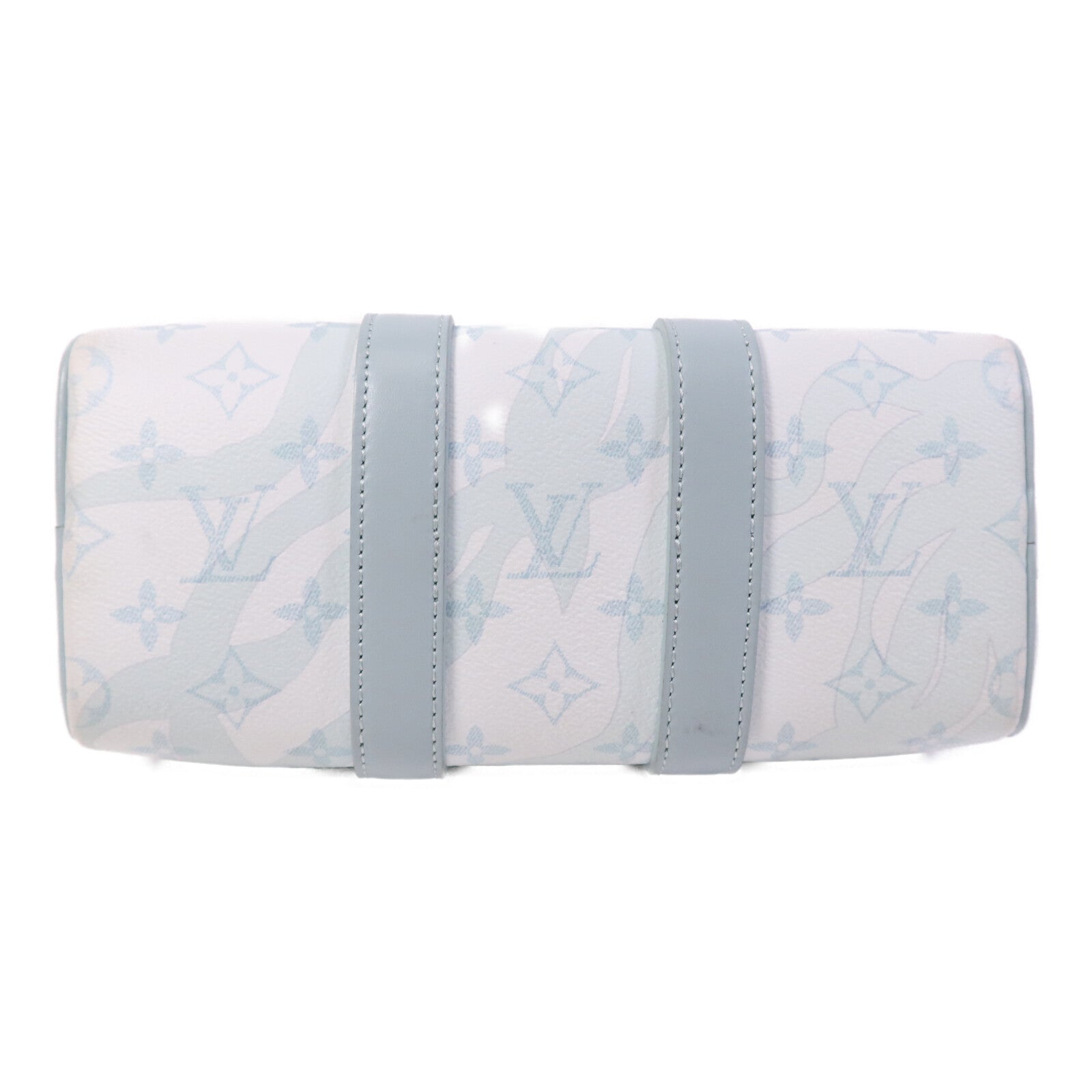 LOUIS VUITTON Monogram Aquagarden Keepall Bandouliere 25銀扣手挽肩背兩用袋