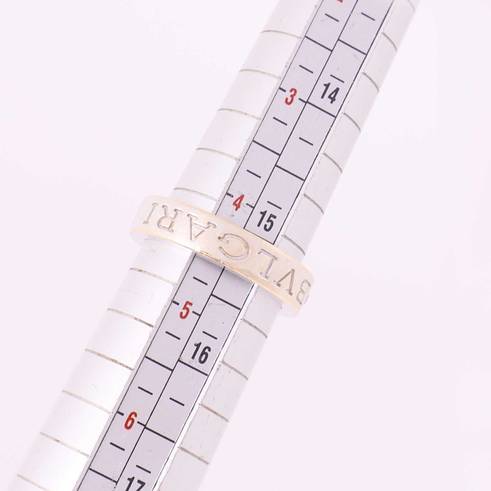 BVLGARI 18K白金Double Logo 1p Diamond Ring鑽石戒指US#4.25
