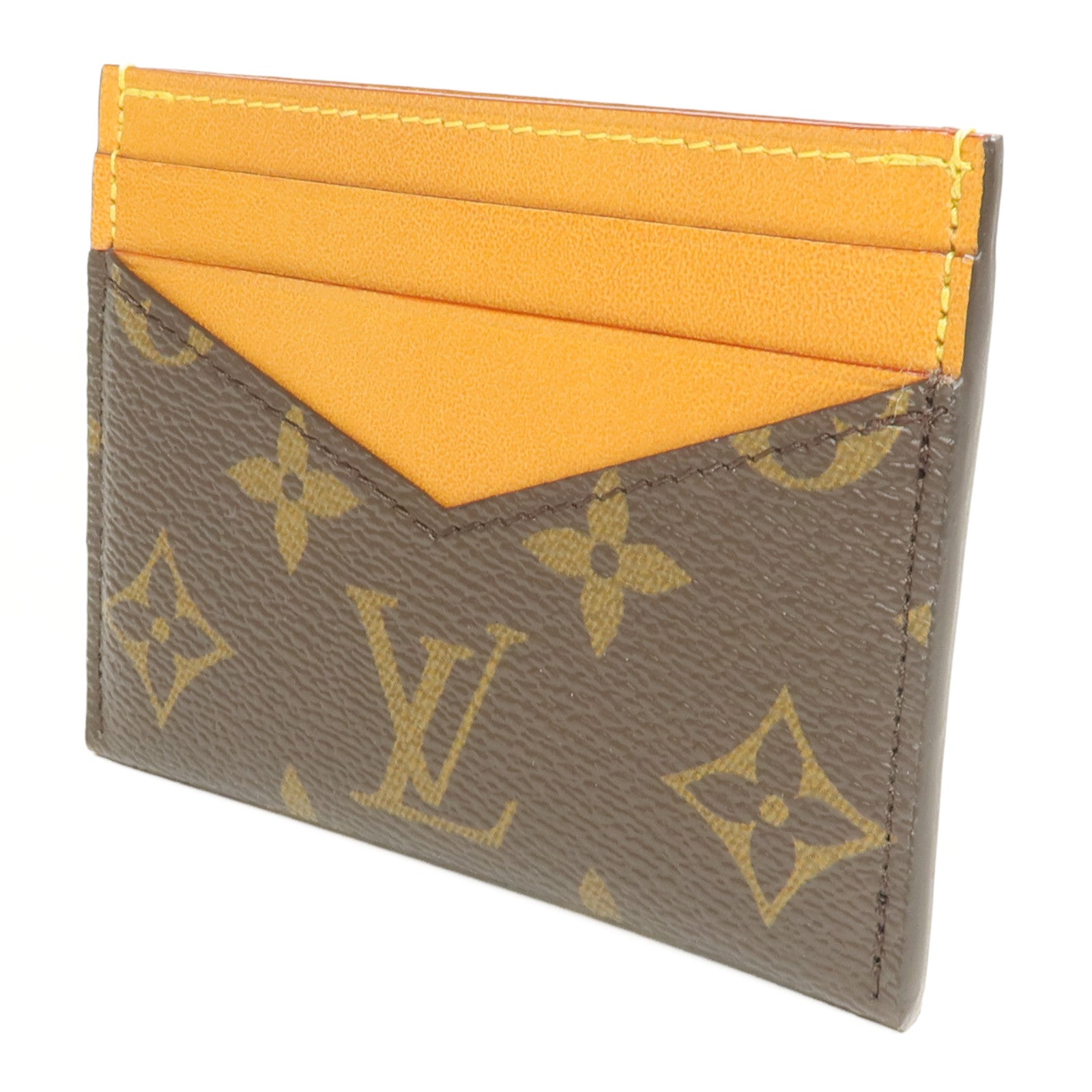 LOUIS VUITTON Monogram/皮革Triple Card Holder卡片套