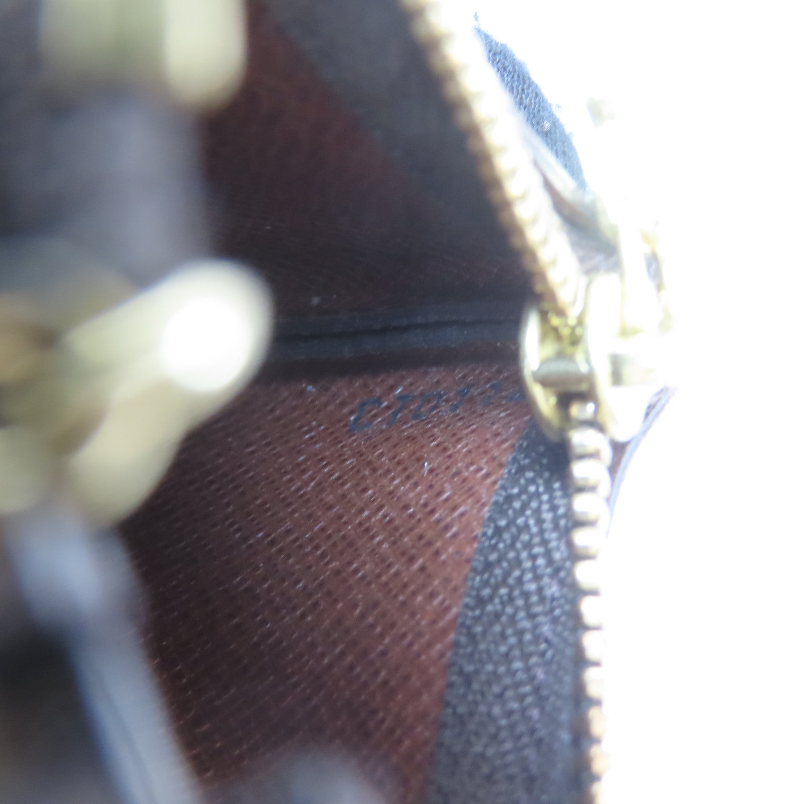 LOUIS VUITTON Monogram Coin Case金扣零錢包啡色