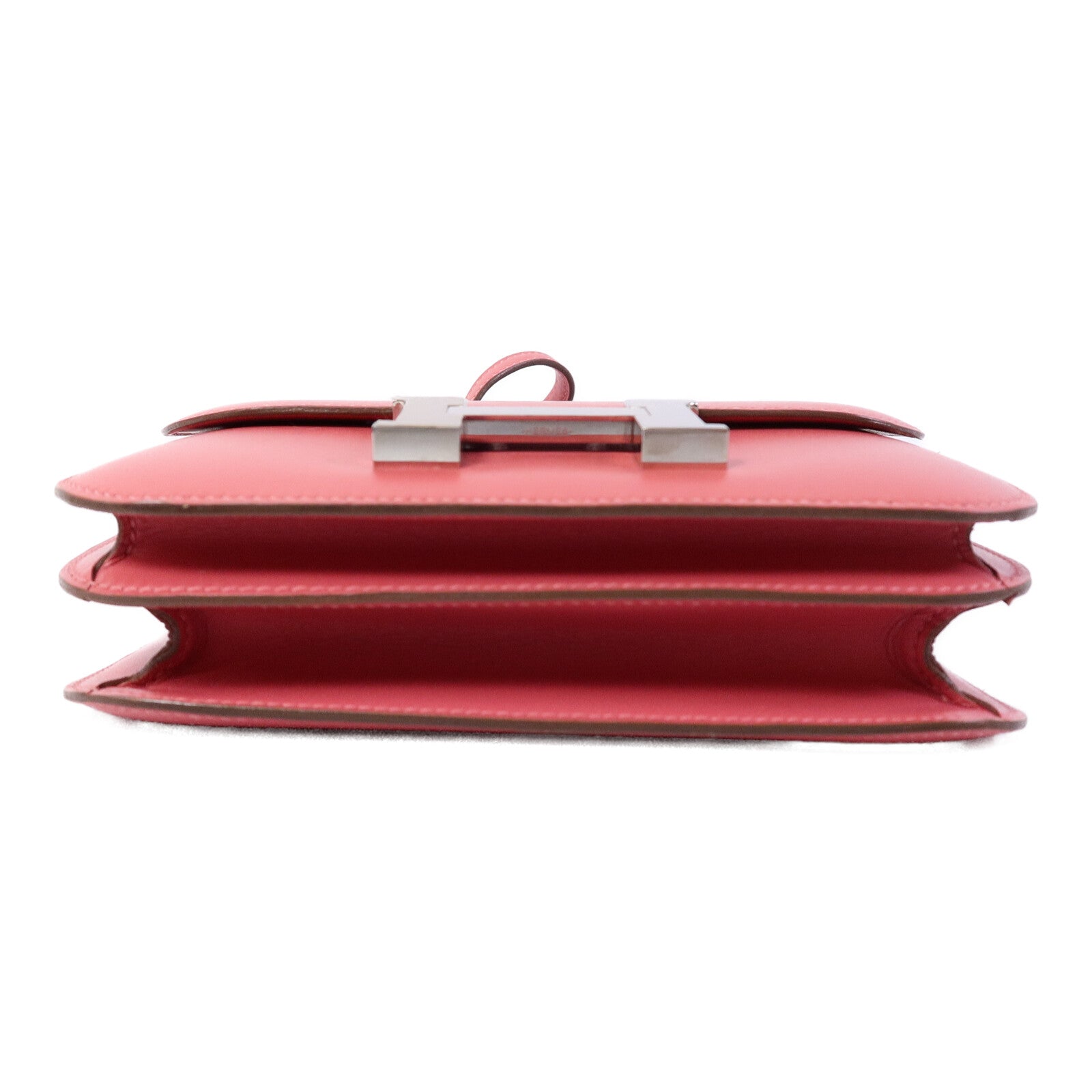 HERMES Tadelakt皮革Constance Mini肩背袋Rose Azalee