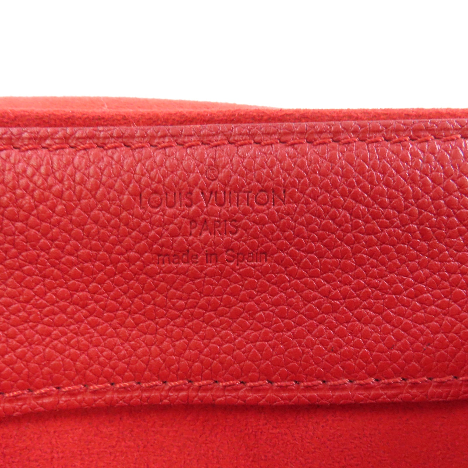 LOUIS VUITTON Monogram Locky BB金扣手挽肩背兩用袋啡色/紅色