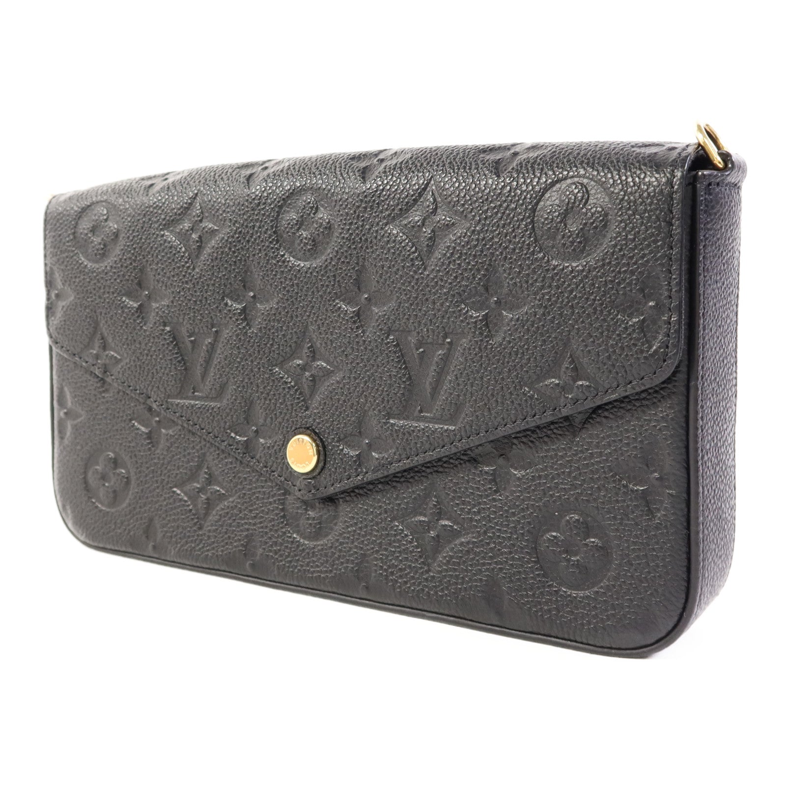 LOUIS VUITTON Monogram Empreinte Felicie Pochette金扣肩背袋