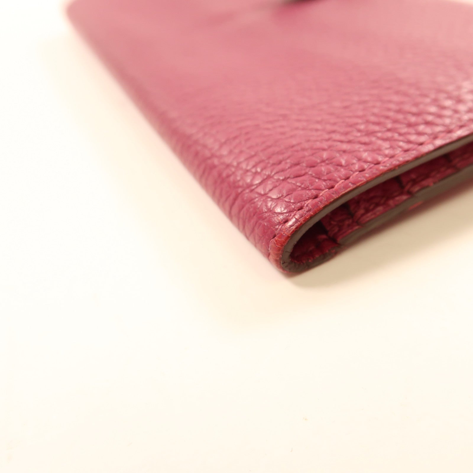 HERMES 【激減優惠】Togo皮革Dogon Long Wallet銀扣長錢包L3 Rose Pourpre