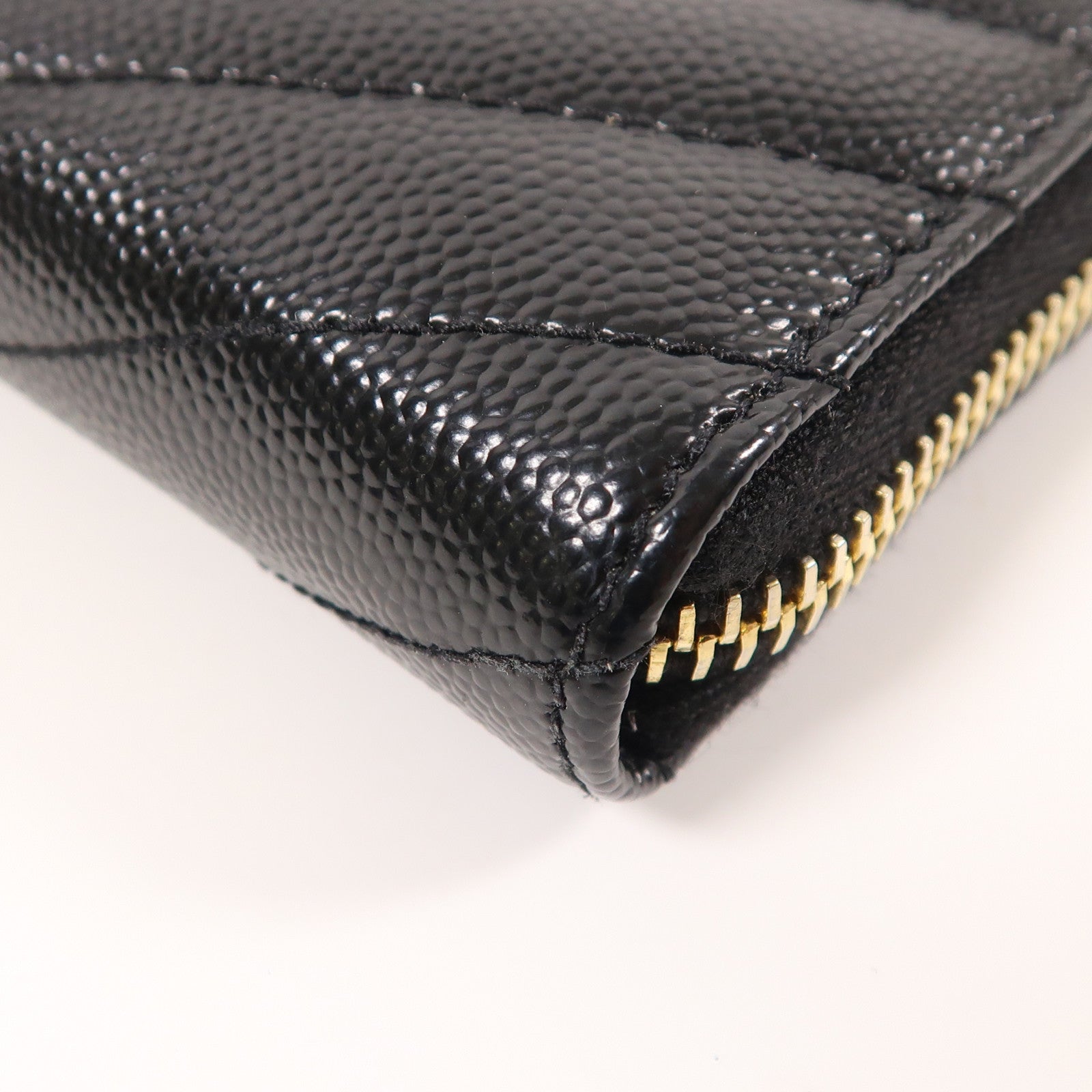 SAINT LAURENT 牛皮皮革Long Wallet金扣長錢包