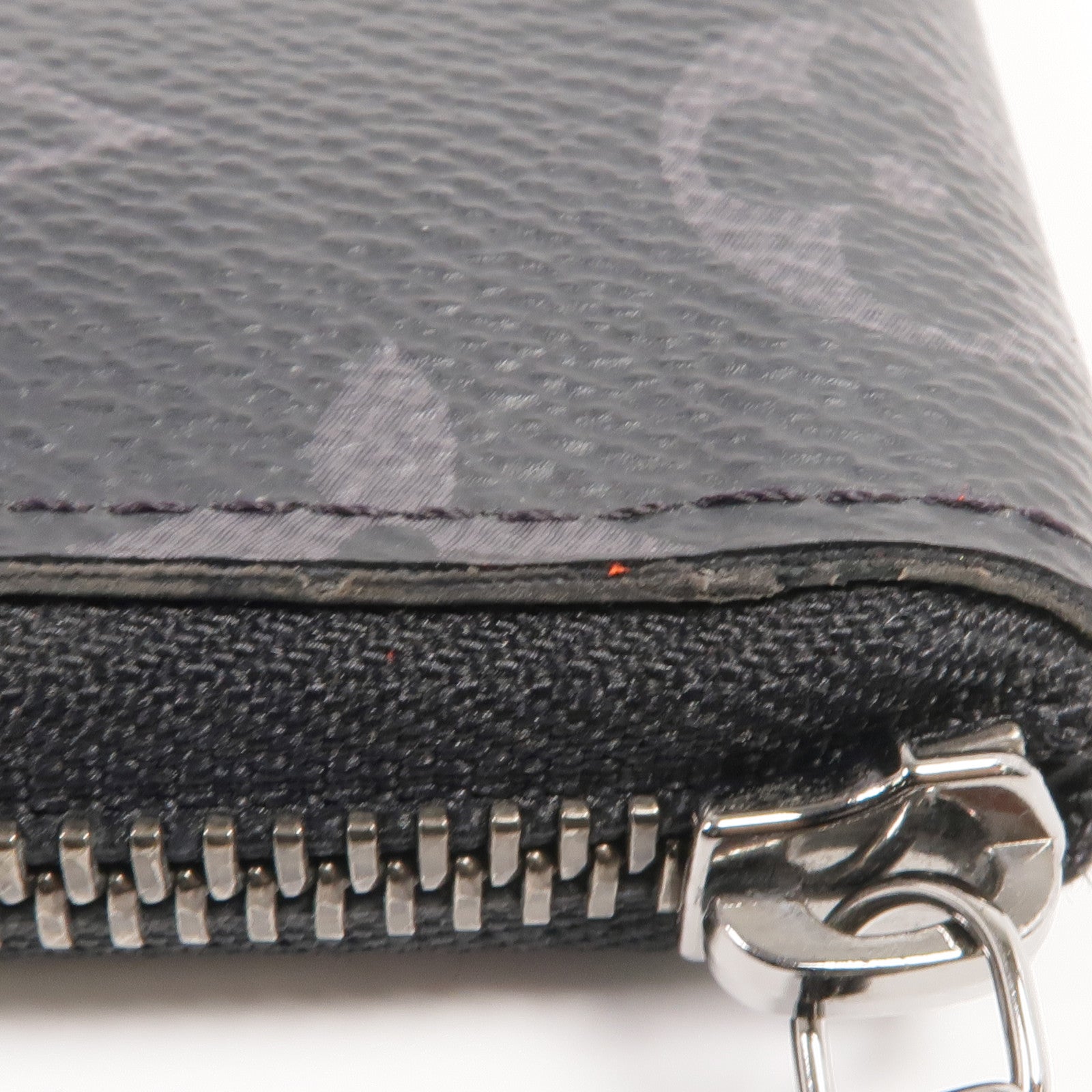LOUIS VUITTON Monogram Eclipse Zippy Wallet Vertical銀扣長錢包