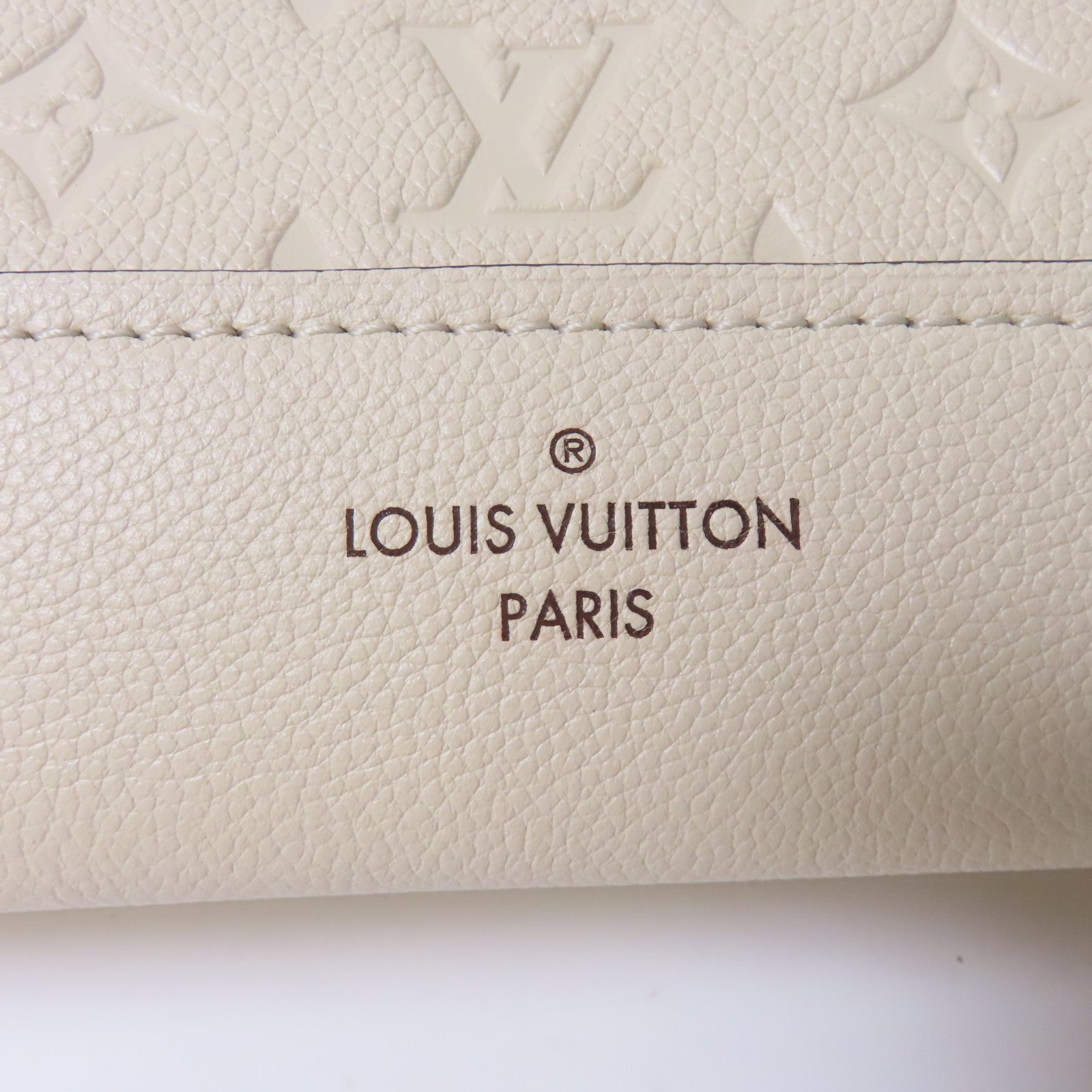 LOUIS VUITTON Monogram Empreinte Neo Alma BB金扣手挽肩背兩用袋米色