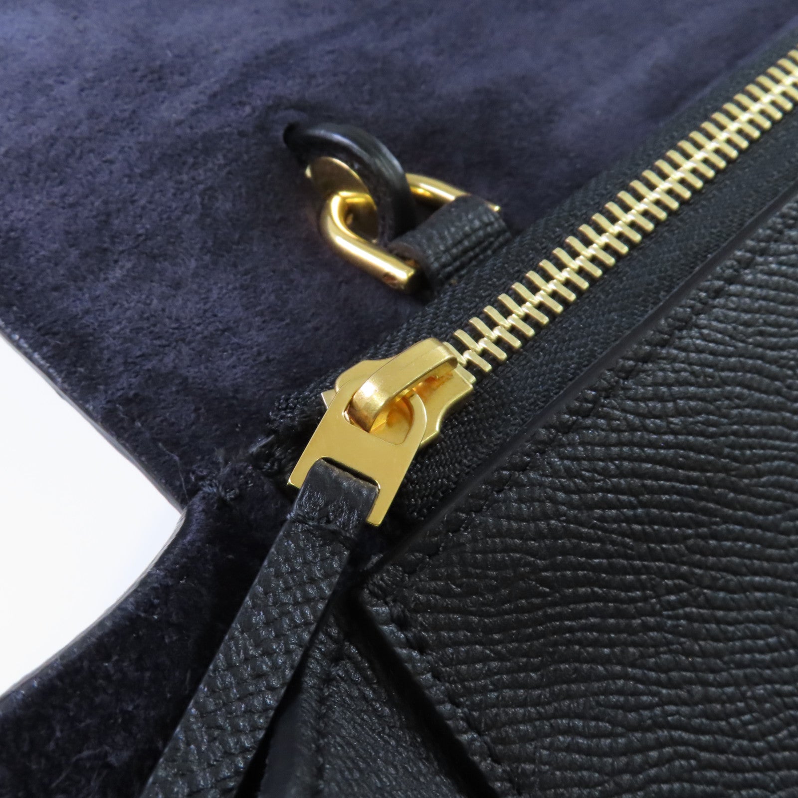 CELINE 牛皮皮革Belt Bag金扣手挽肩背兩用袋黑色