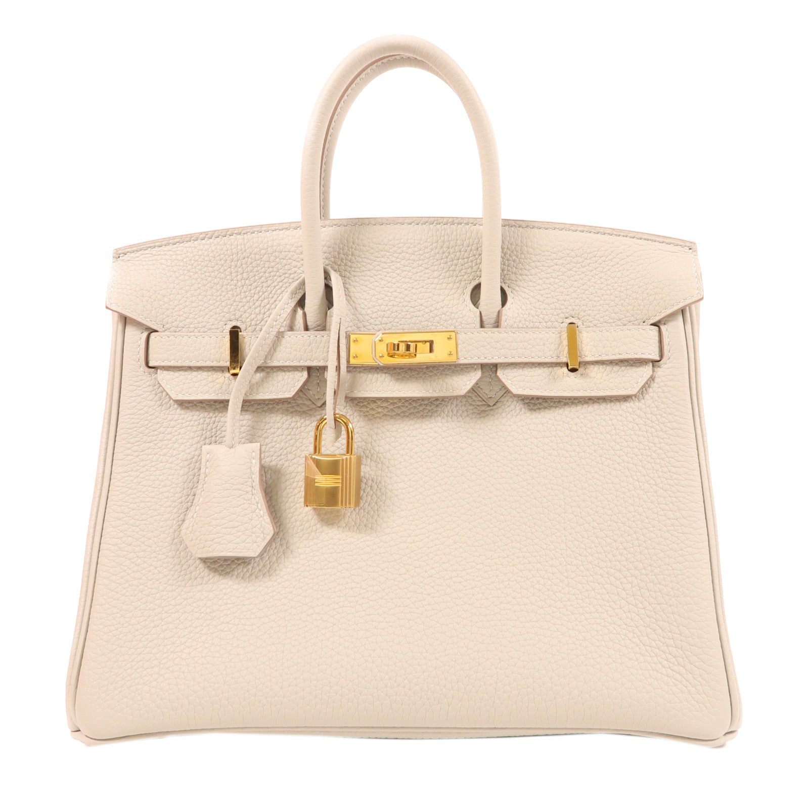 HERMES Togo皮革Birkin 25金扣手挽袋Gris Perle淺灰色