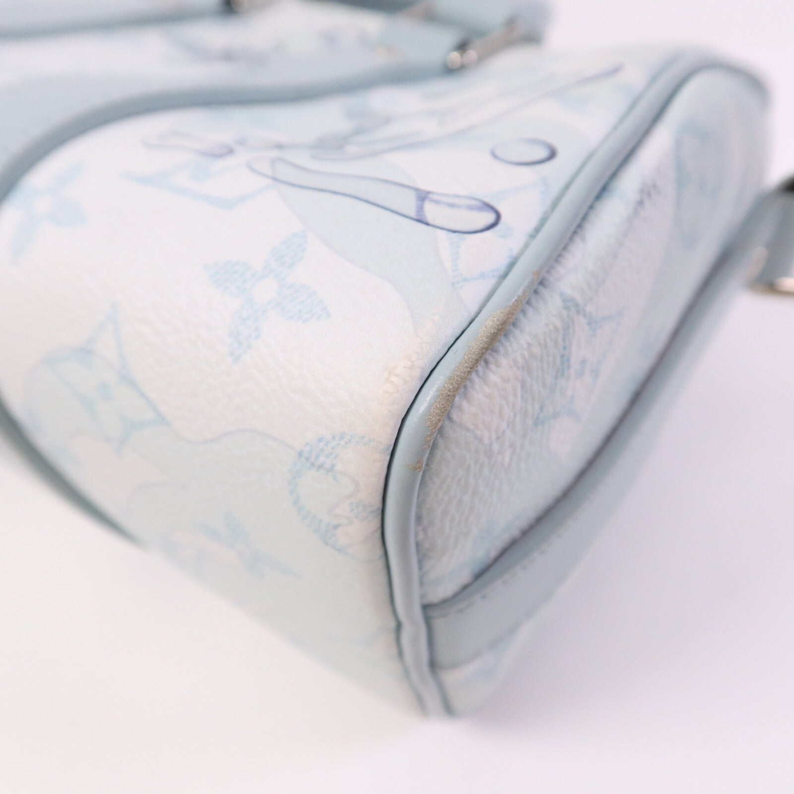 LOUIS VUITTON Monogram Aquagarden Keepall Bandouliere 25銀扣手挽肩背兩用袋