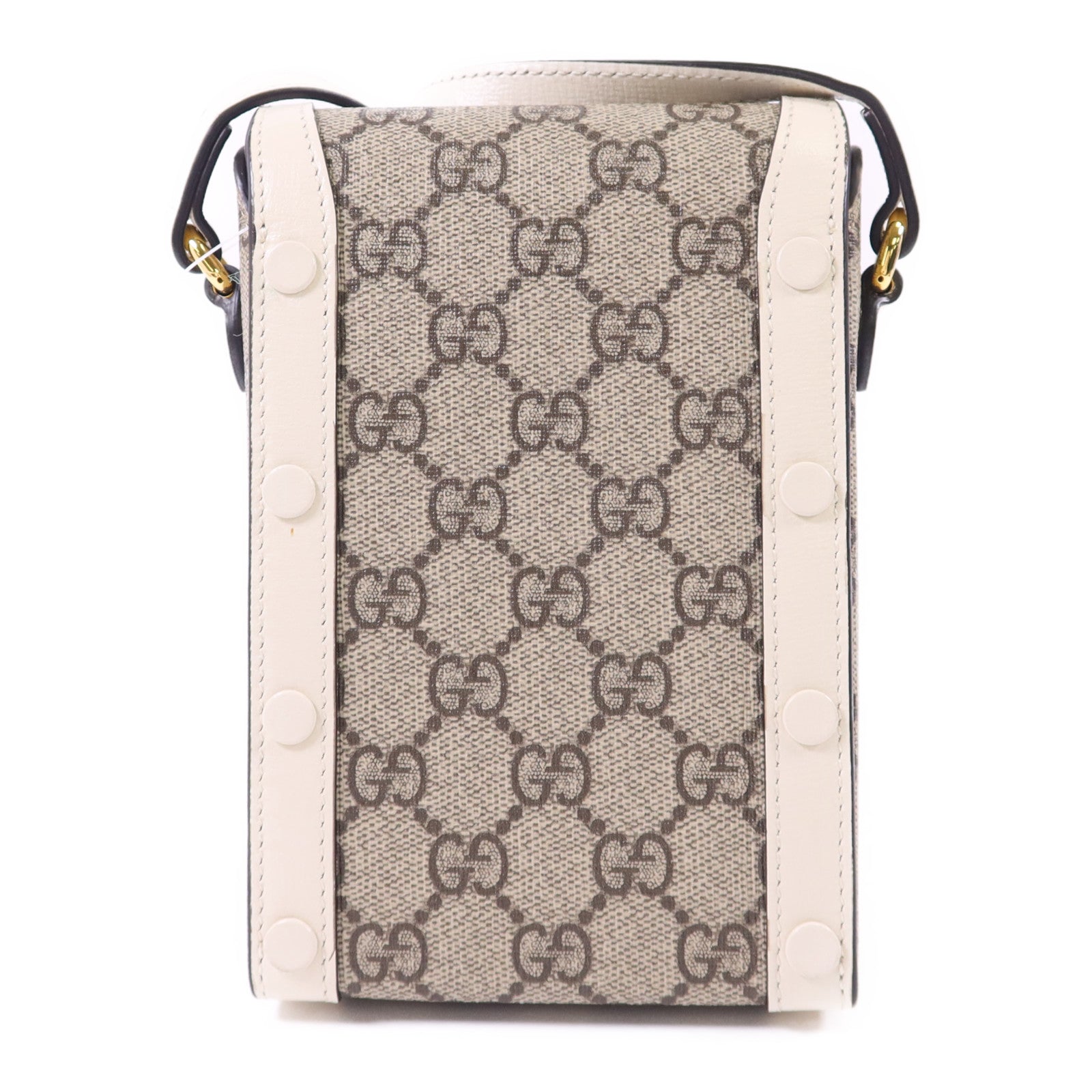 GUCCI 塗層帆布Horsebit 1955 Mini金扣肩背袋