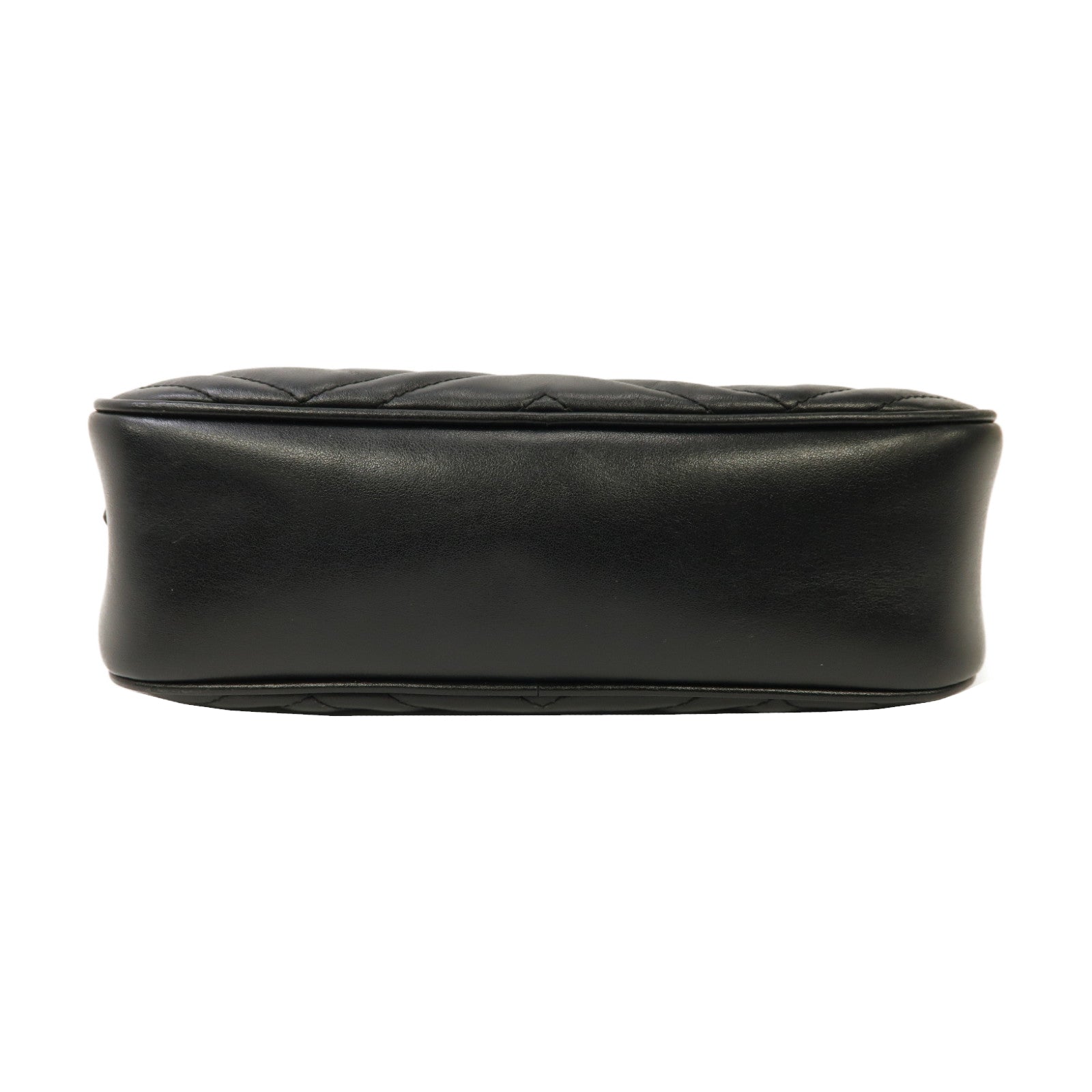 GUCCI 牛皮皮革GG Marmont Small Matelassé金扣鏈帶肩背袋黑色