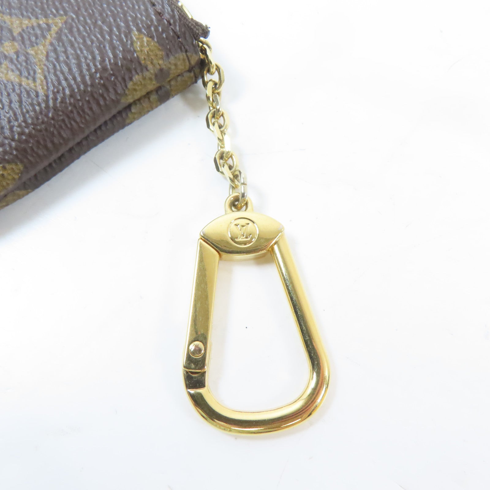LOUIS VUITTON Monogram Coin Case金扣零錢包啡色