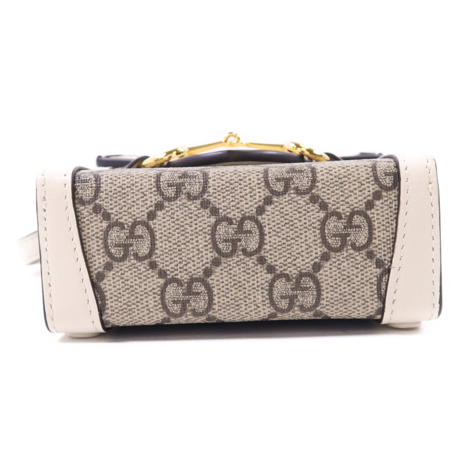 GUCCI 塗層帆布Horsebit 1955 Mini金扣肩背袋